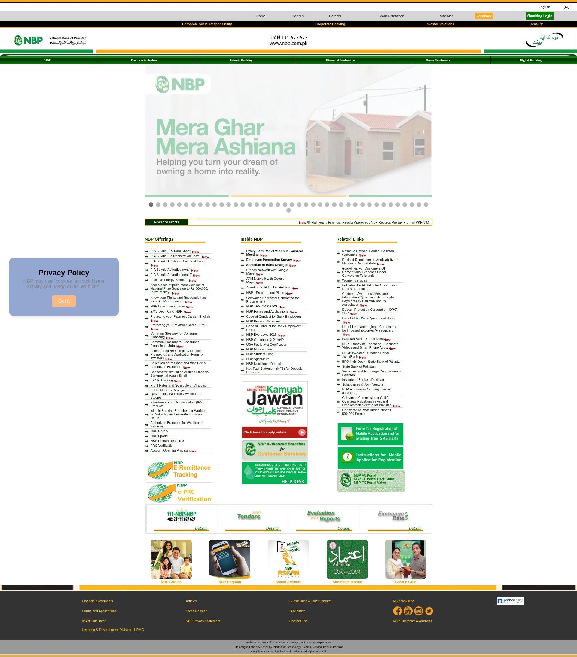 Screenshot of nbp.com.pk
