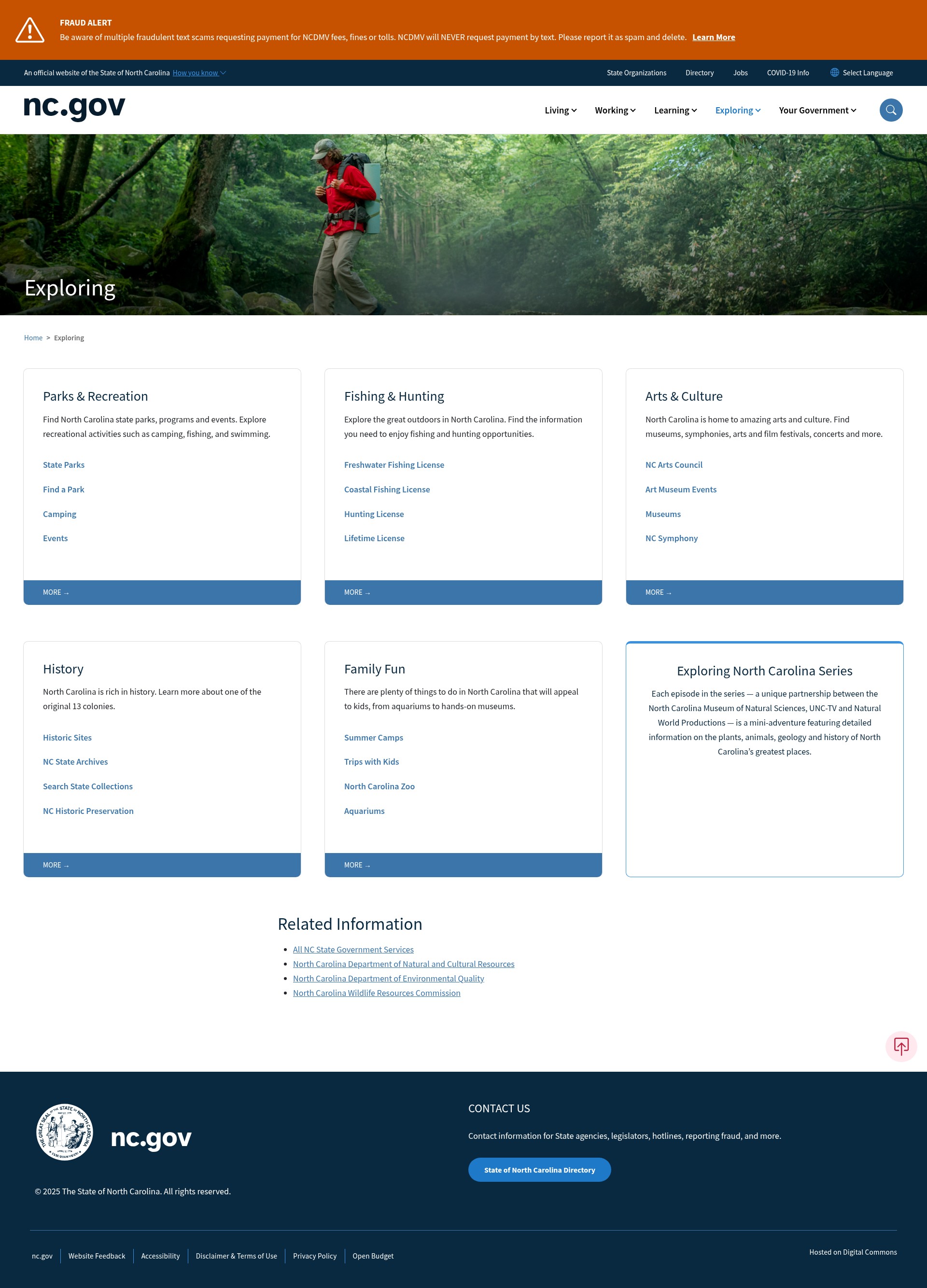 Screenshot of nc.gov