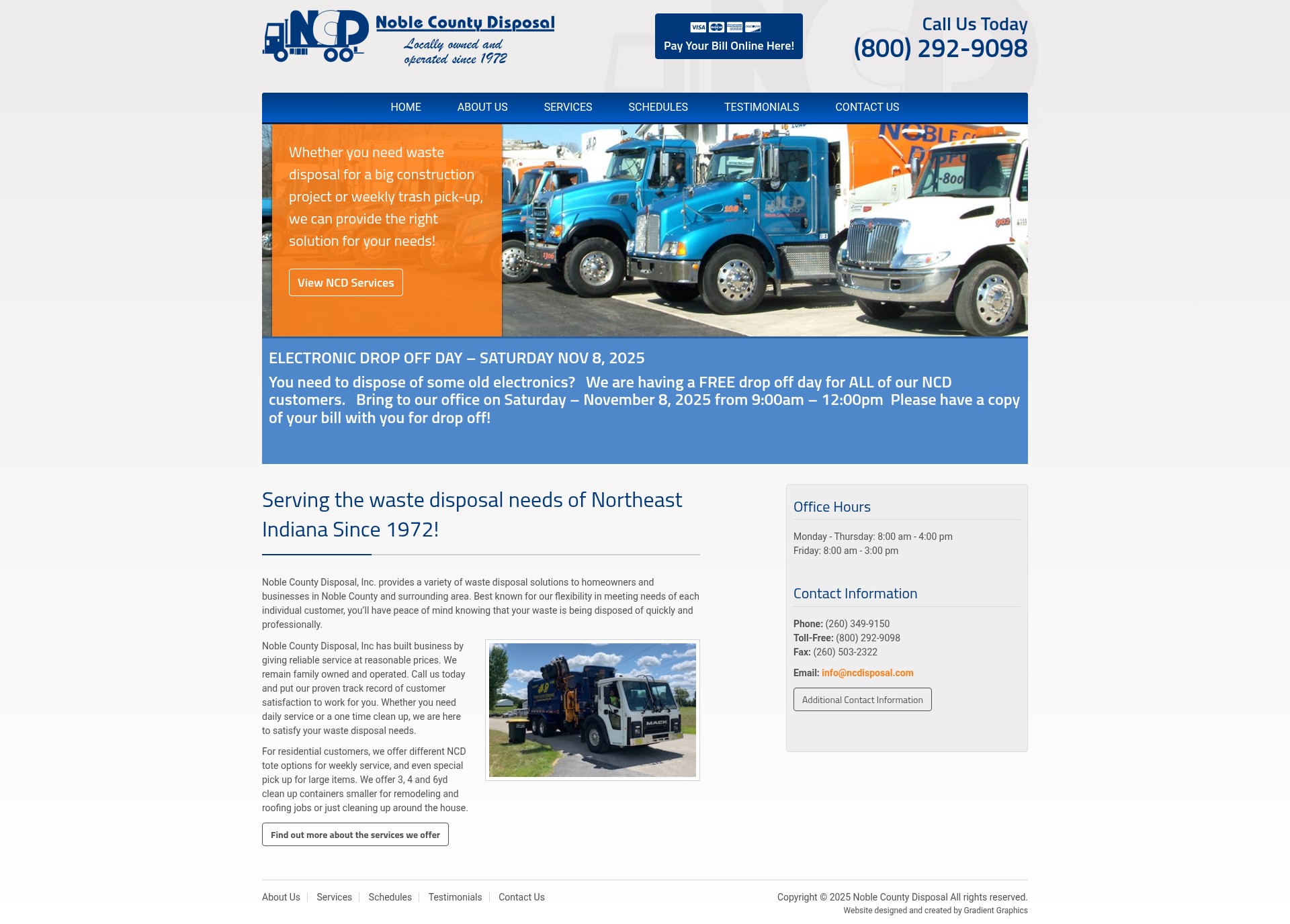 Screenshot of ncdisposal.com