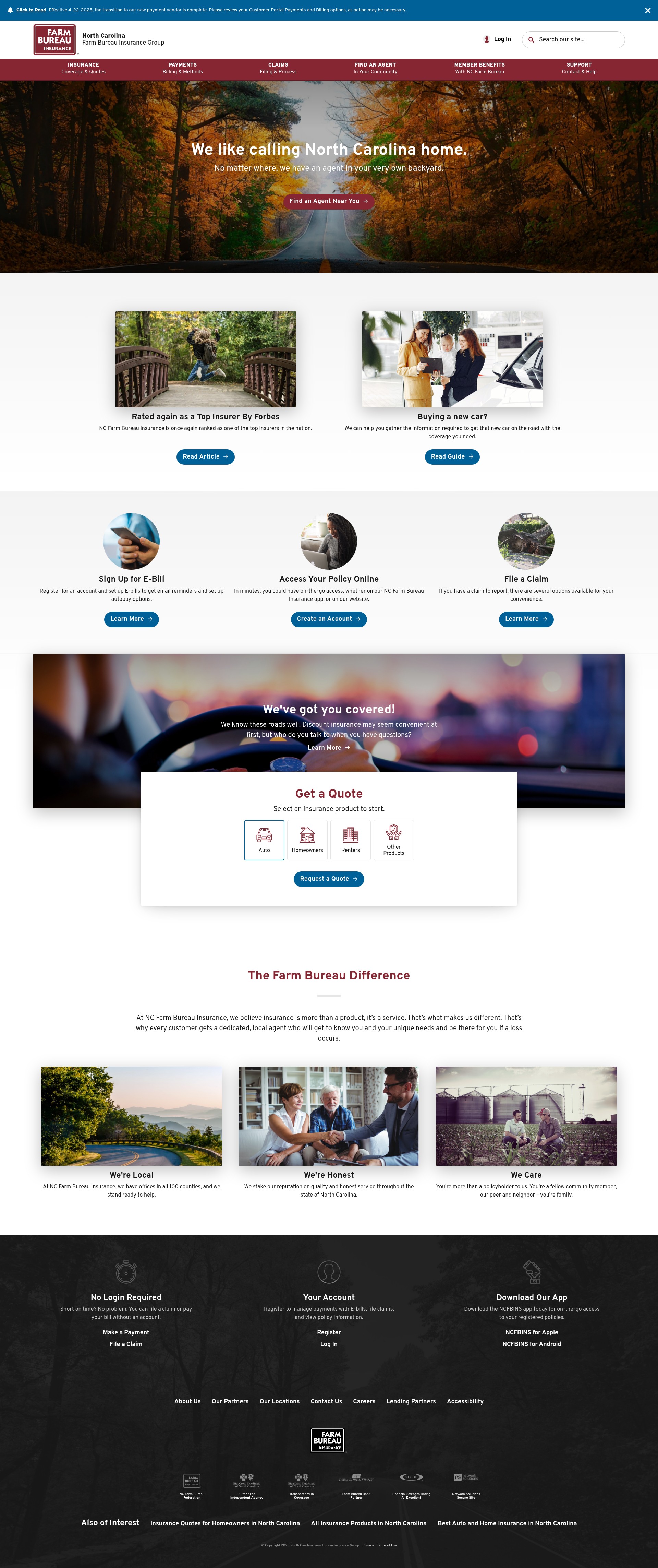 Screenshot of ncfbins.com