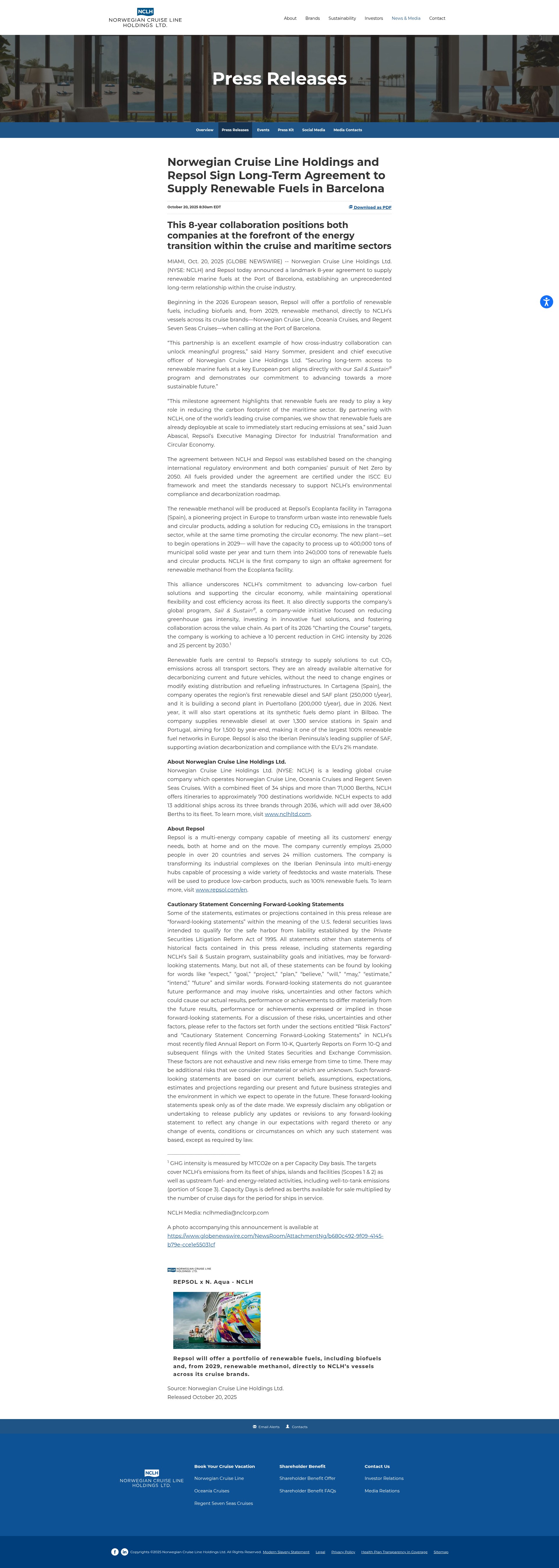 Screenshot of nclhltd.com