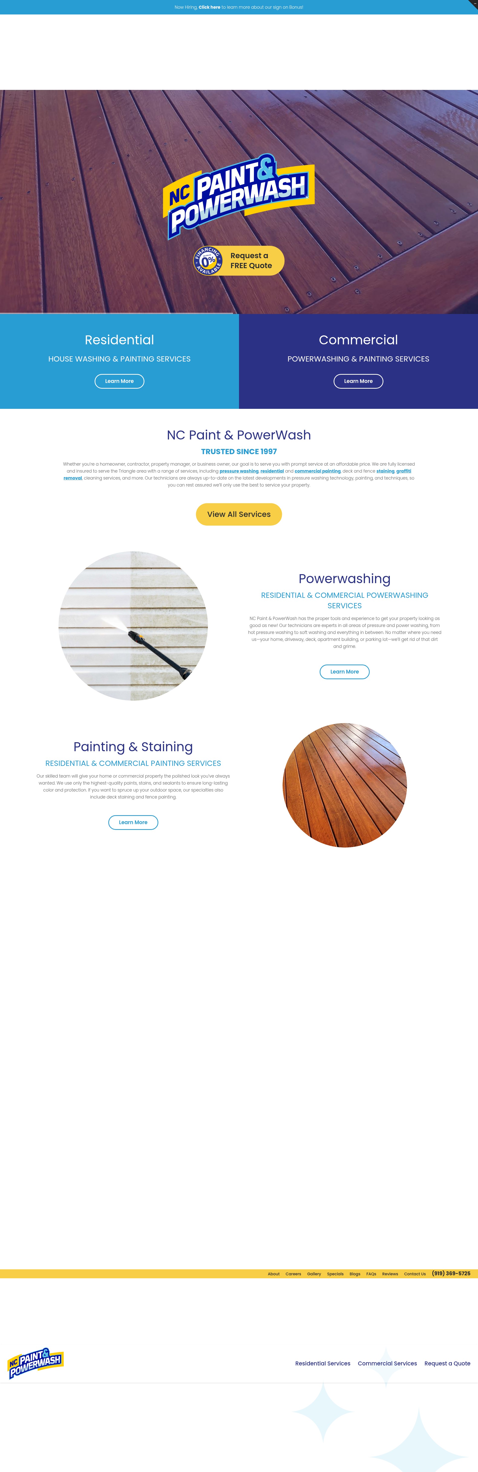 Screenshot of ncpaintandpowerwash.com