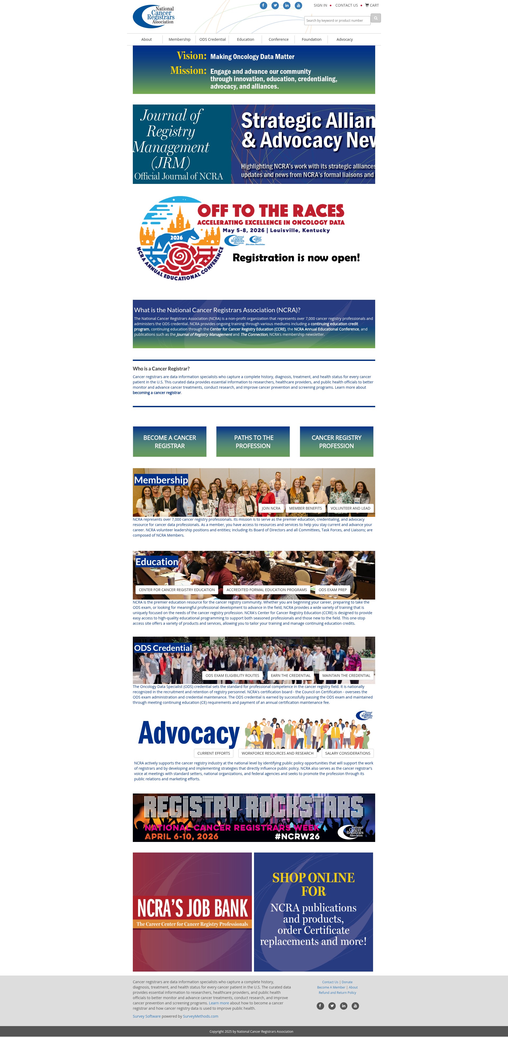 Screenshot of ncra-usa.org