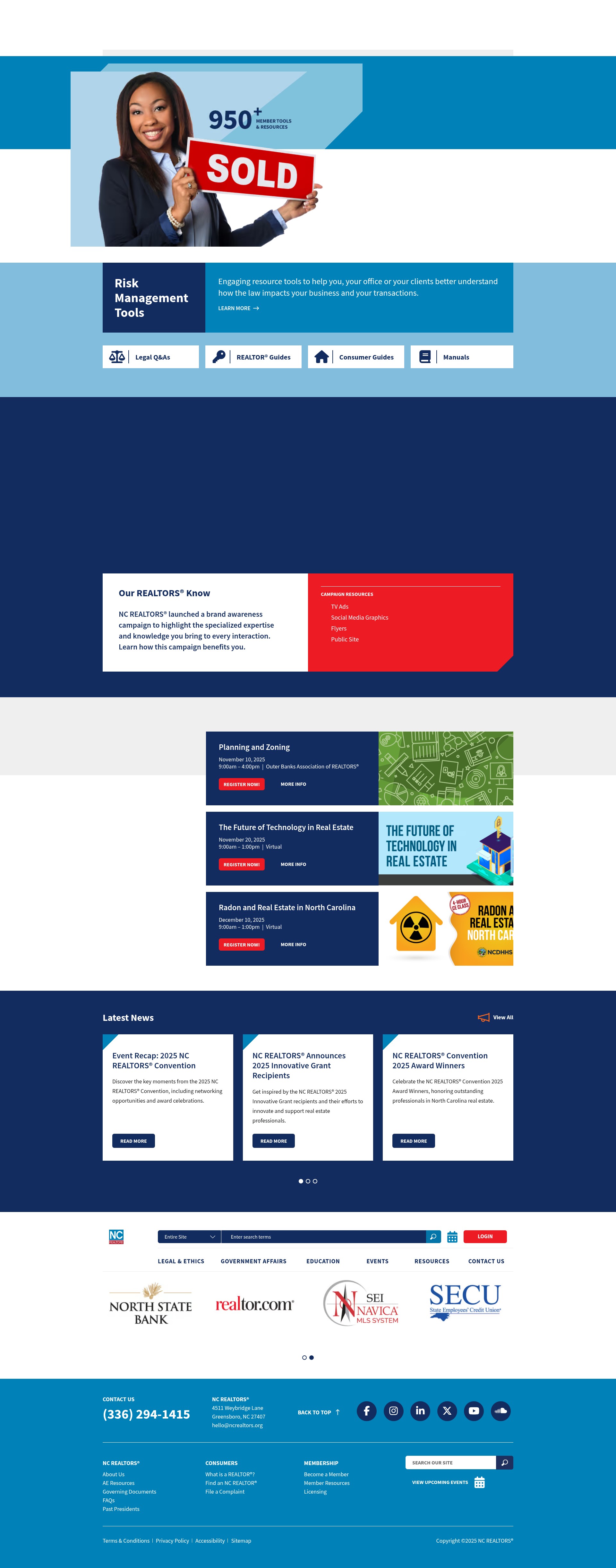 Screenshot of ncrealtors.org