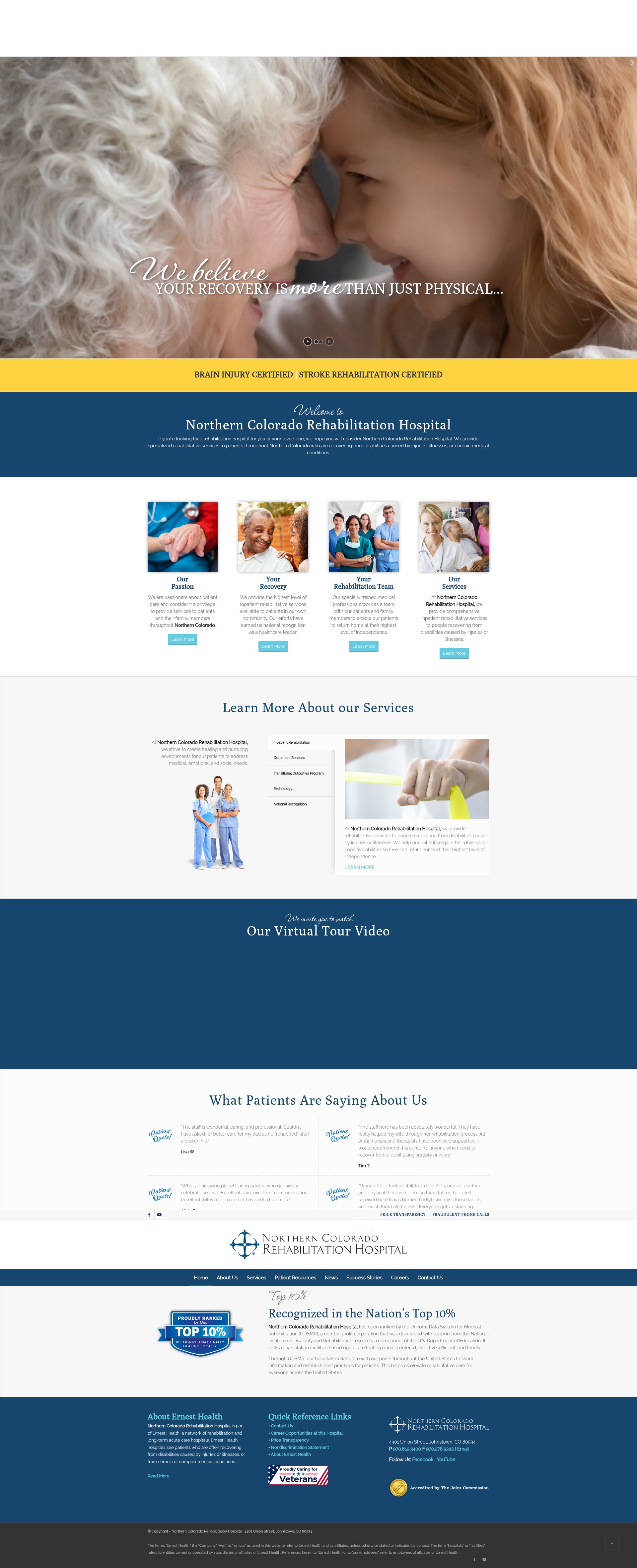 Screenshot of ncrh.ernesthealth.com