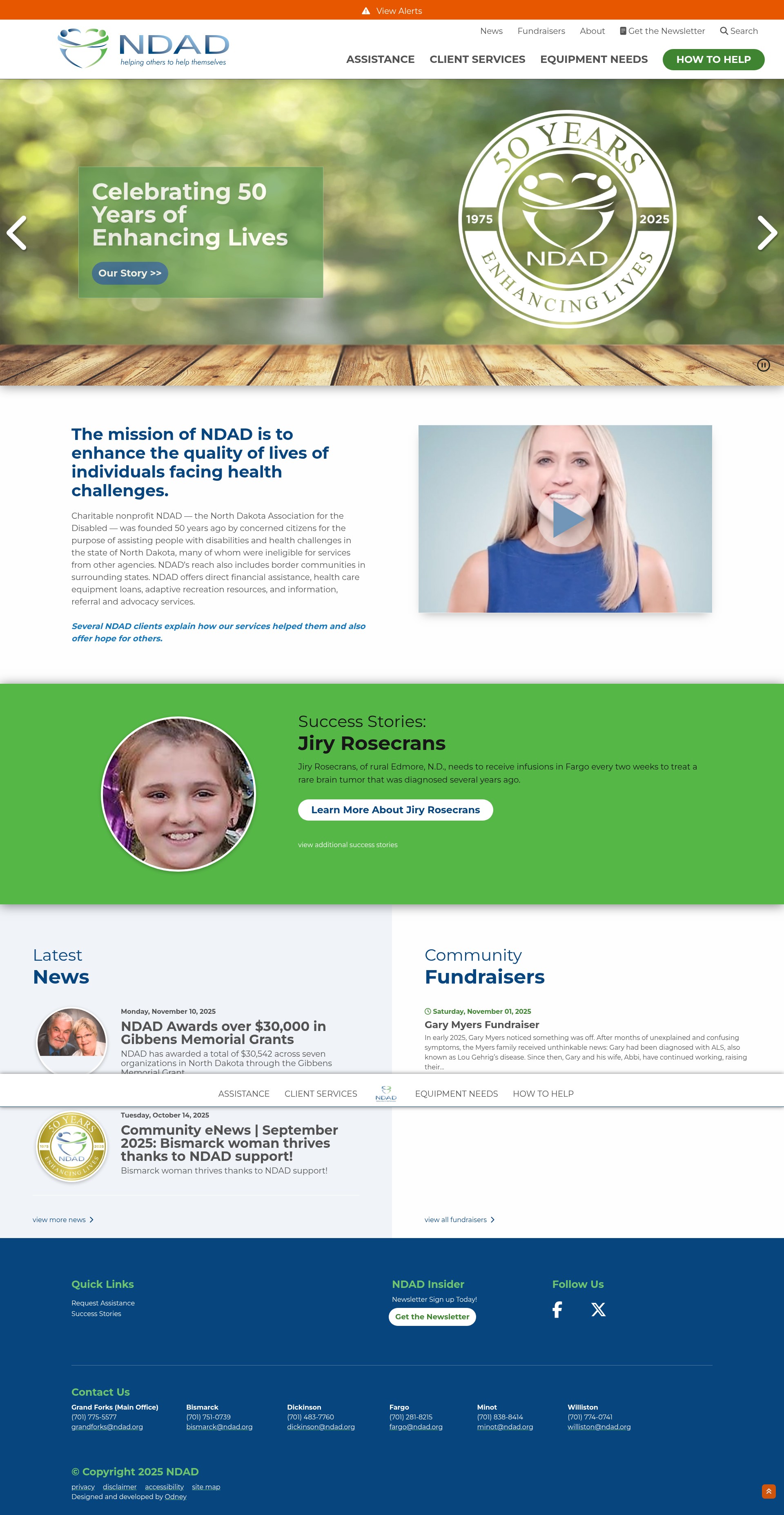 Screenshot of ndad.org
