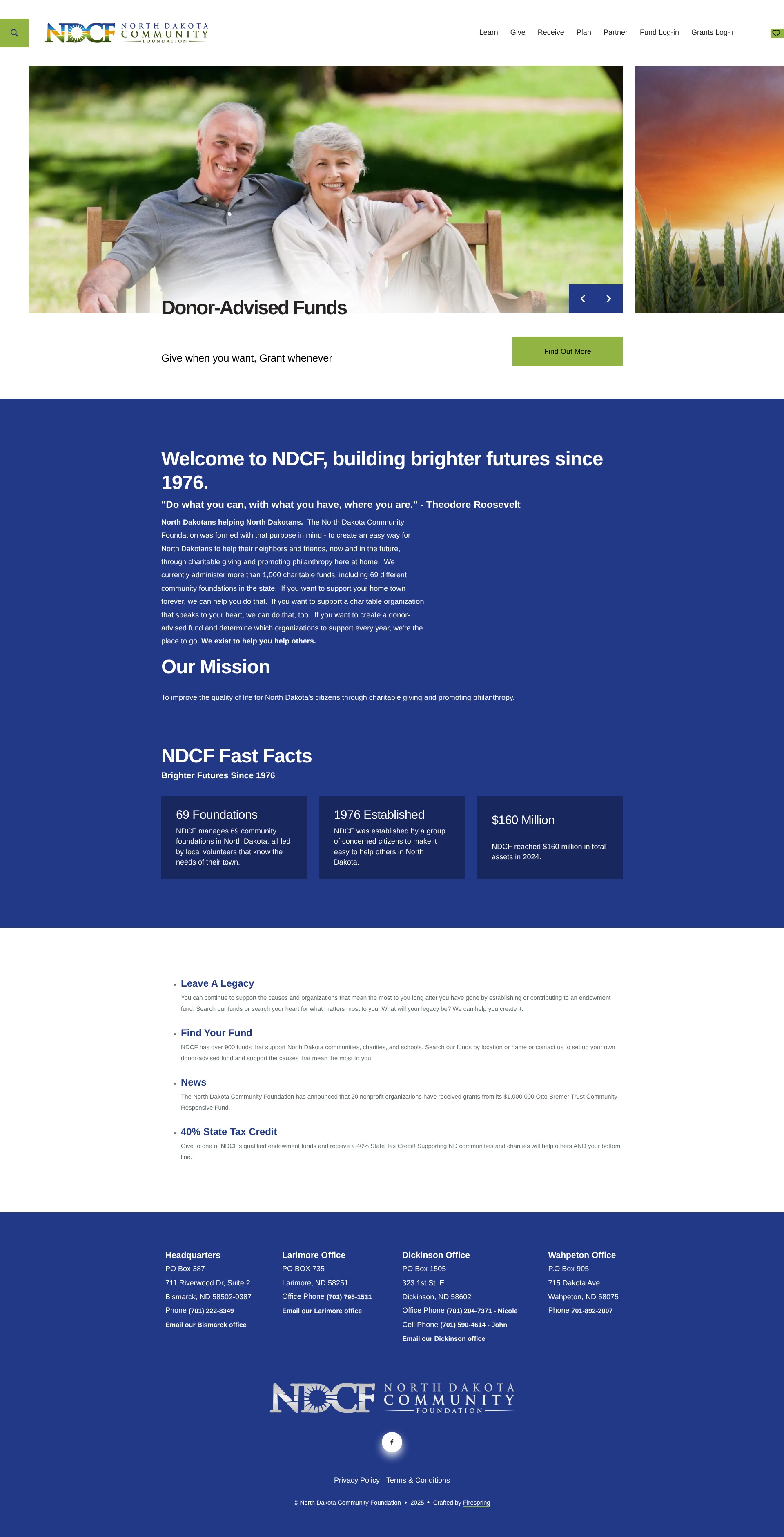 Screenshot of ndcf.net