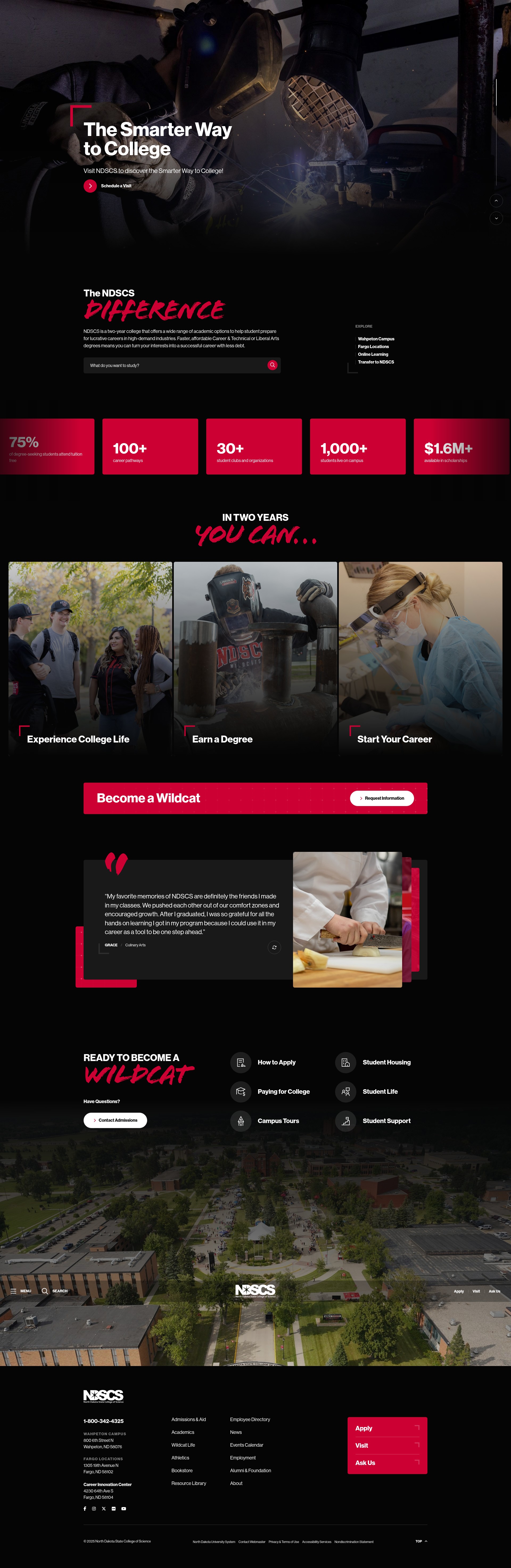 Screenshot of ndscs.edu