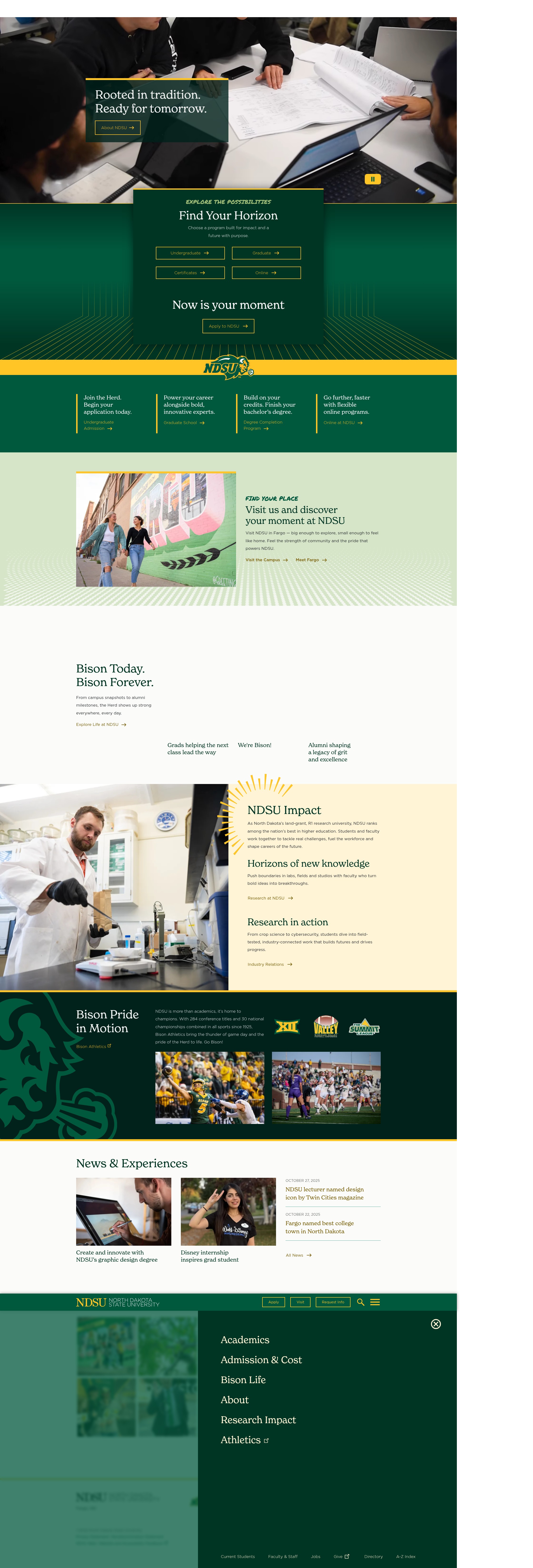 Screenshot of ndsu.edu