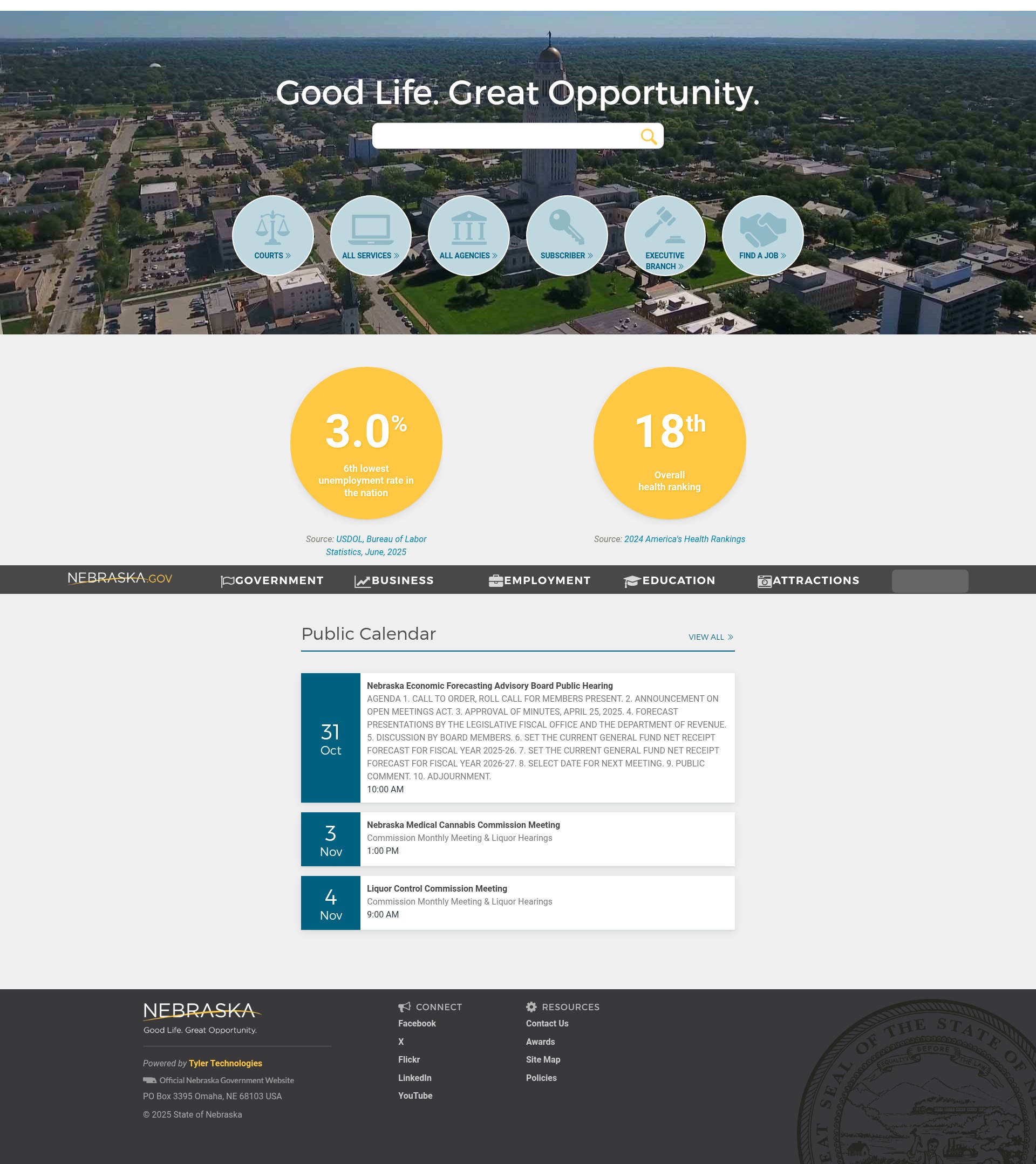 Screenshot of ne.gov