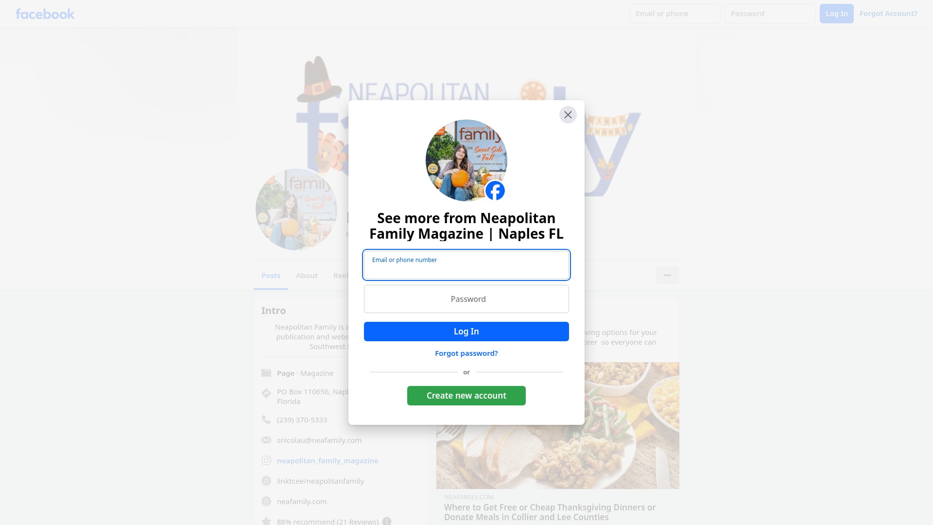 Screenshot of neafamily.com