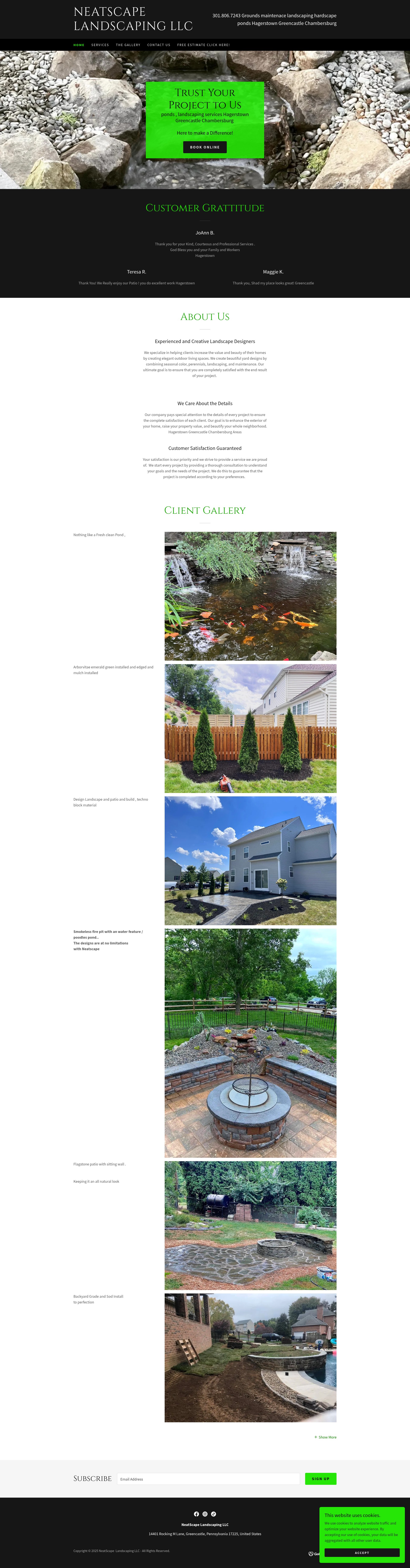 Screenshot of neatscapelandscaping.com