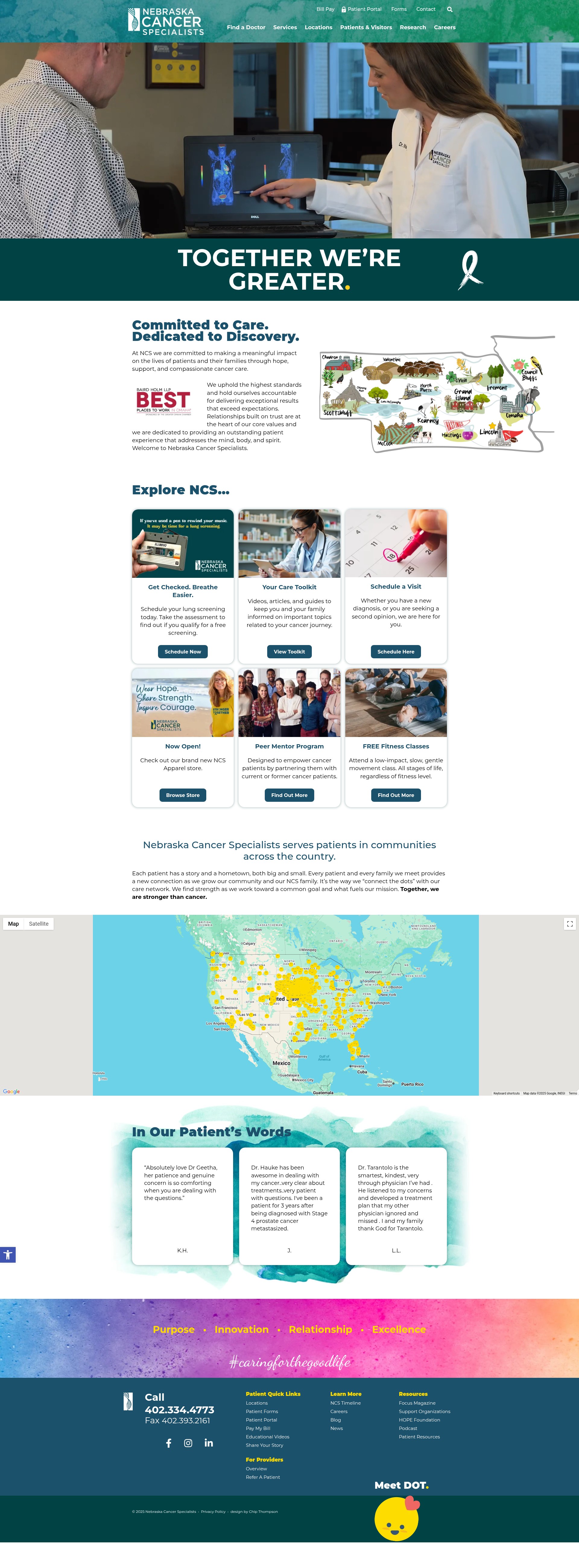 Screenshot of nebraskacancer.com