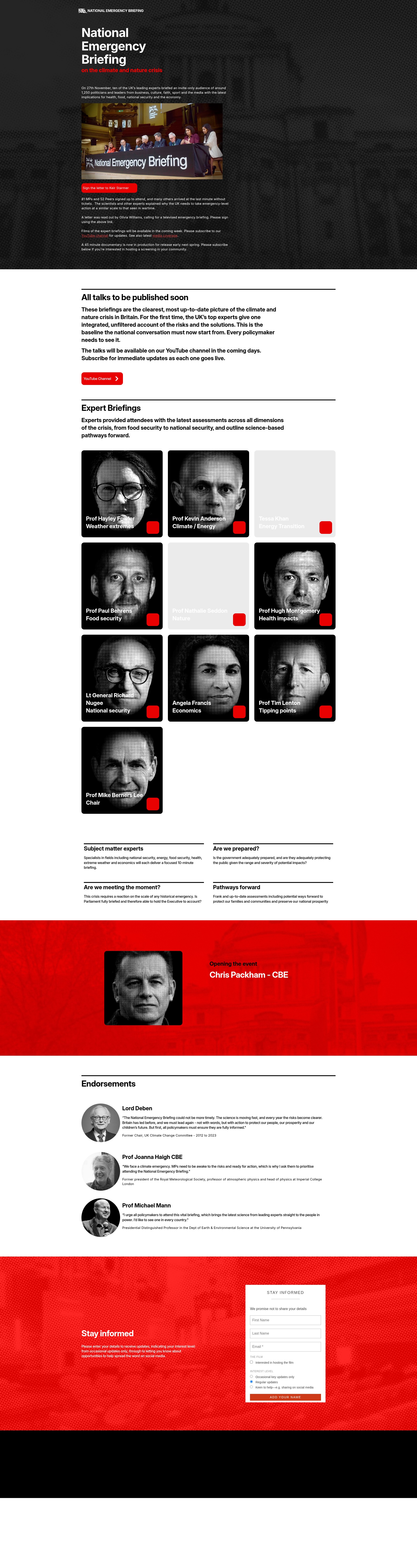 Screenshot of nebriefing.org