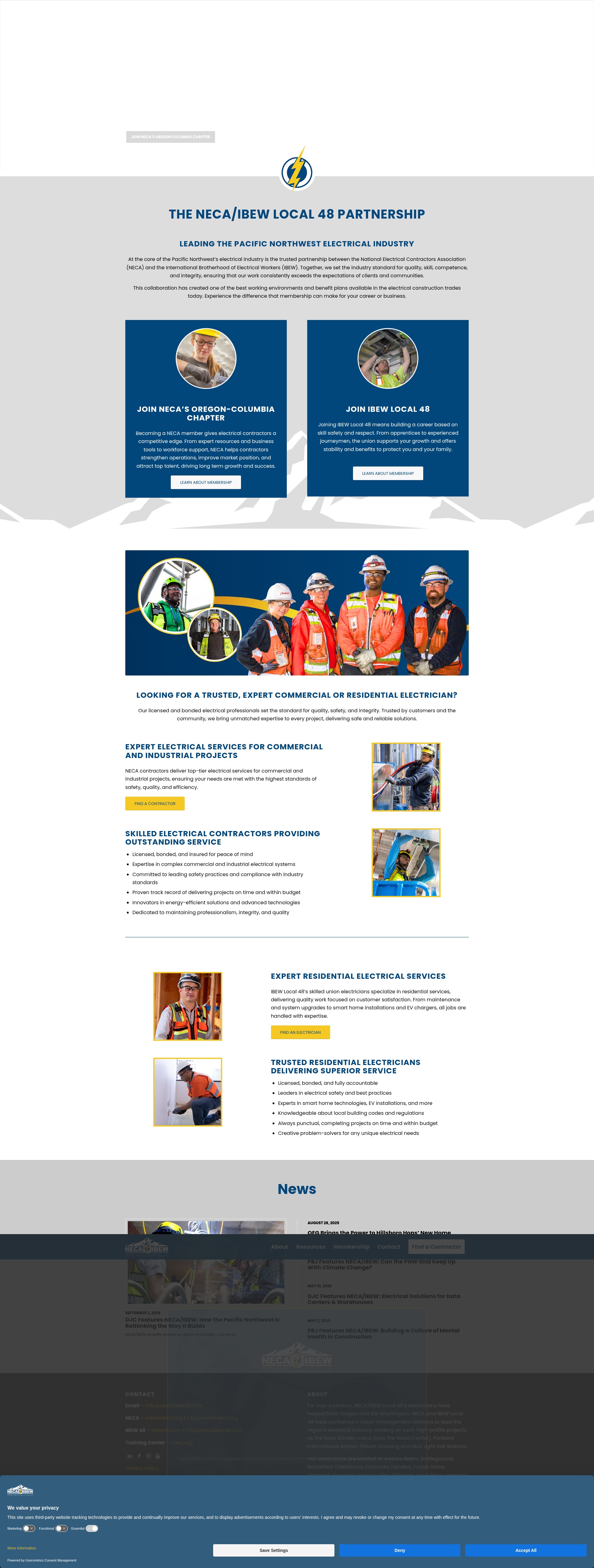 Screenshot of necaibew48.com