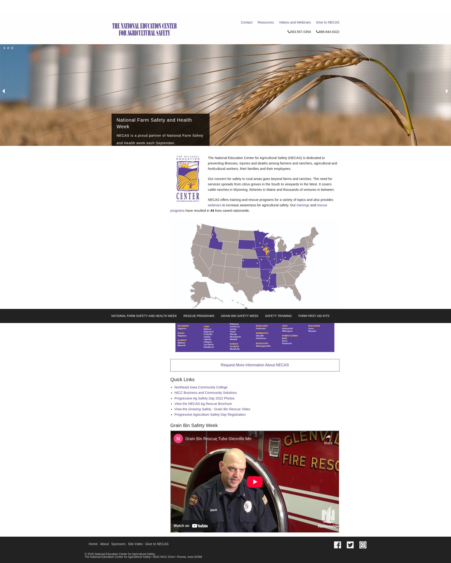 Screenshot of necasag.org