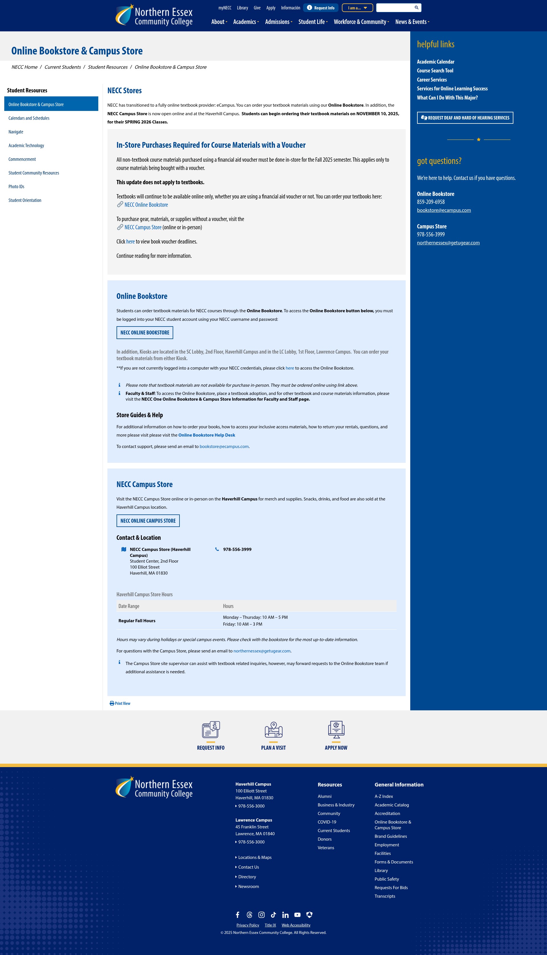 Screenshot of necc.edu