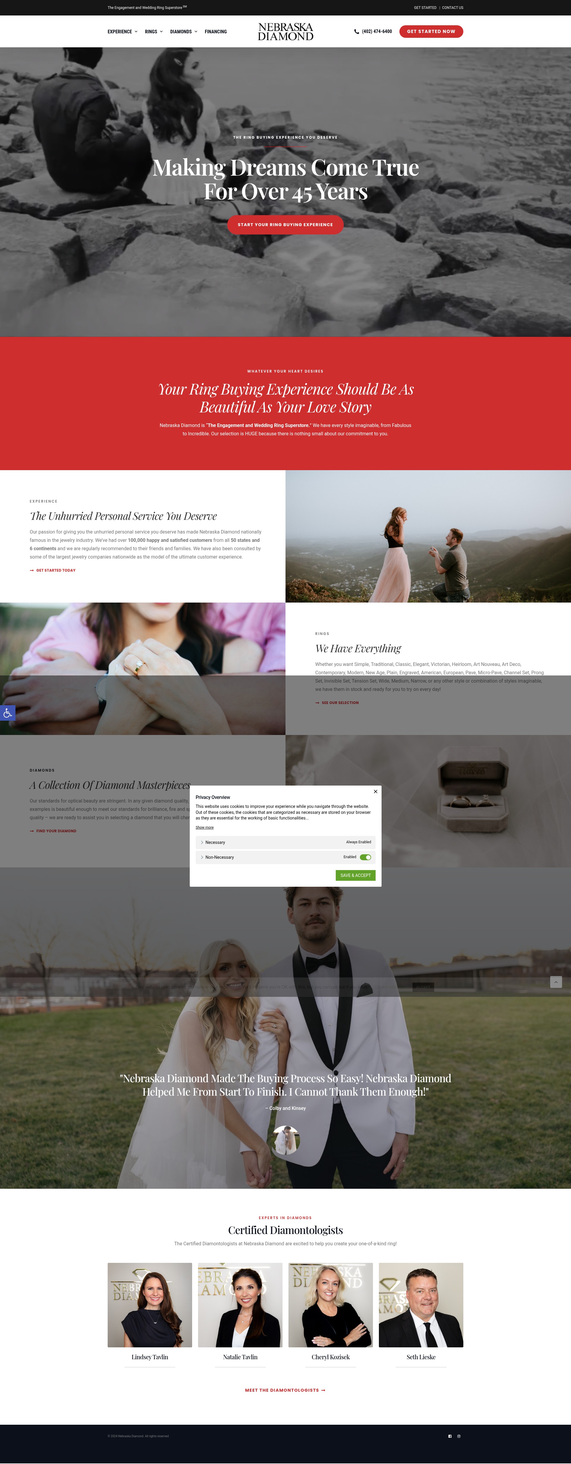 Screenshot of nediamond.com
