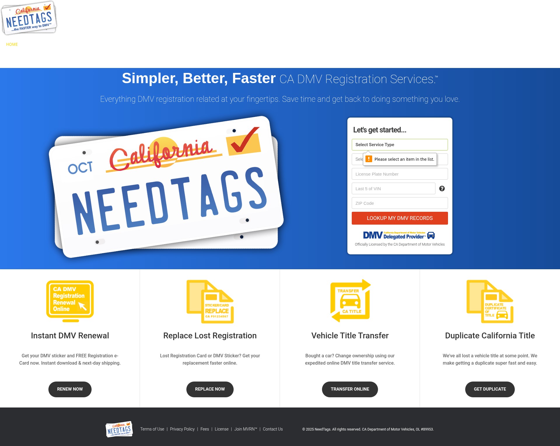 Screenshot of needtags.com