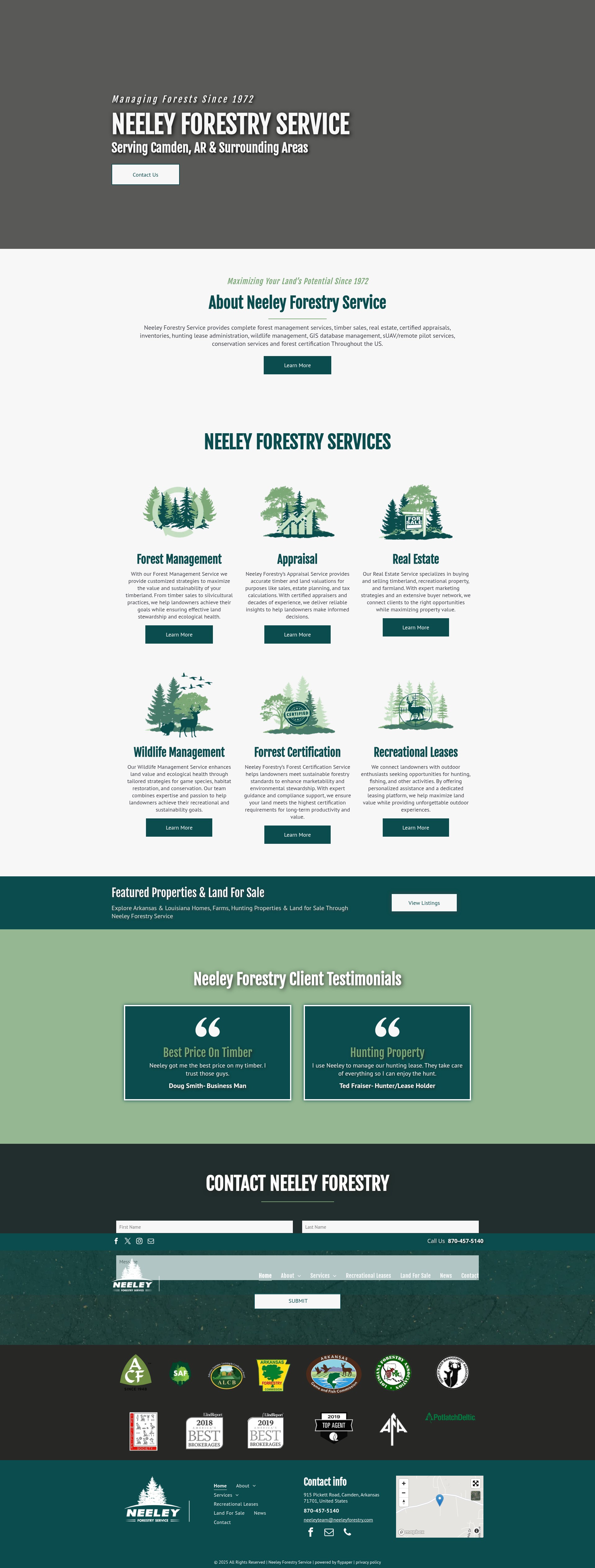 Screenshot of neeleyforestryservice.com