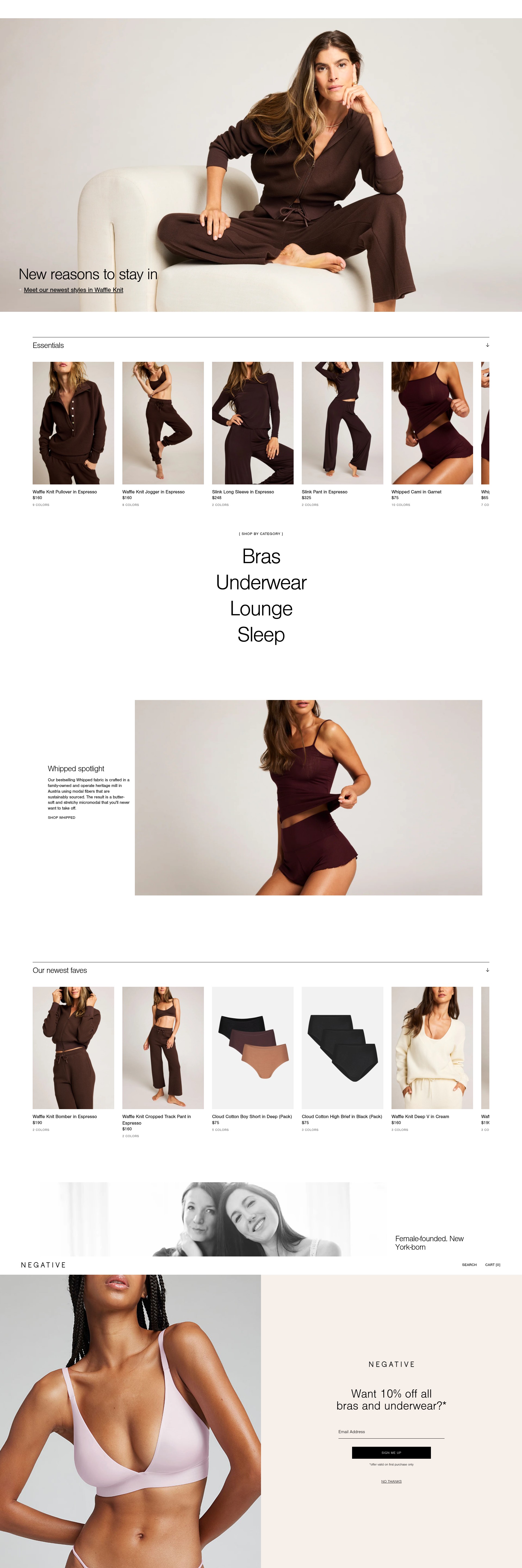 Screenshot of negativeunderwear.com