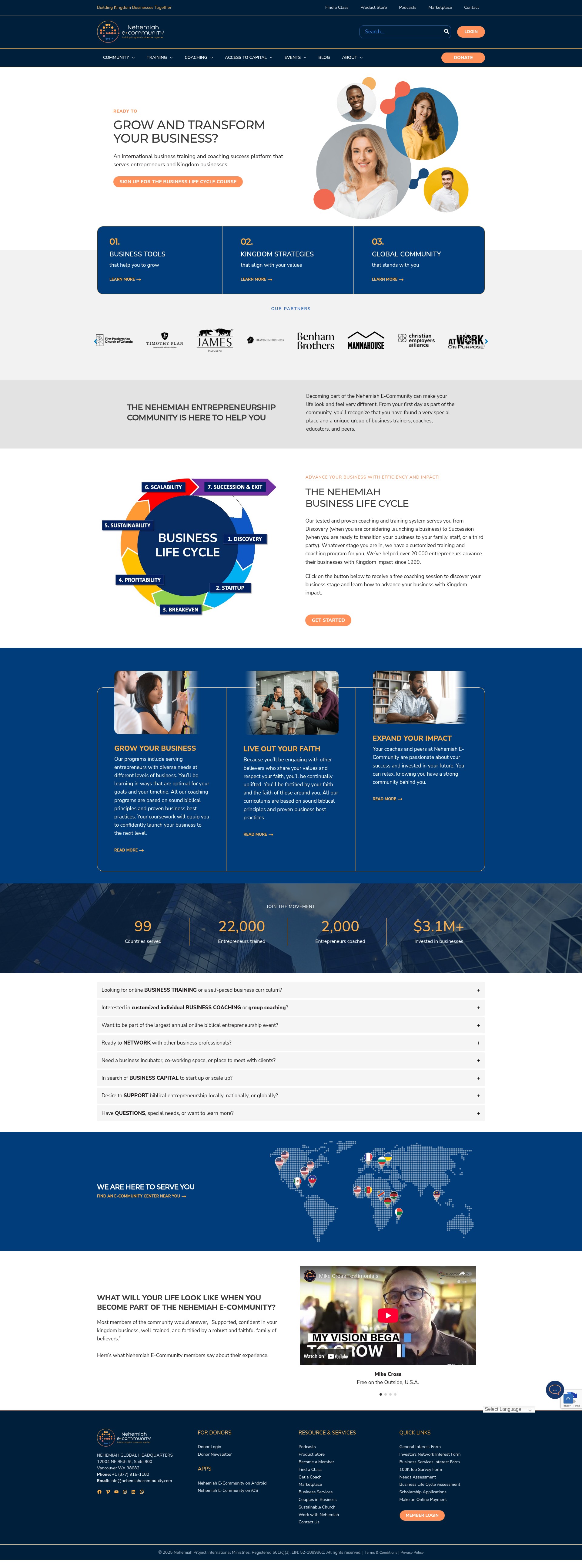 Screenshot of nehemiahecommunity.com