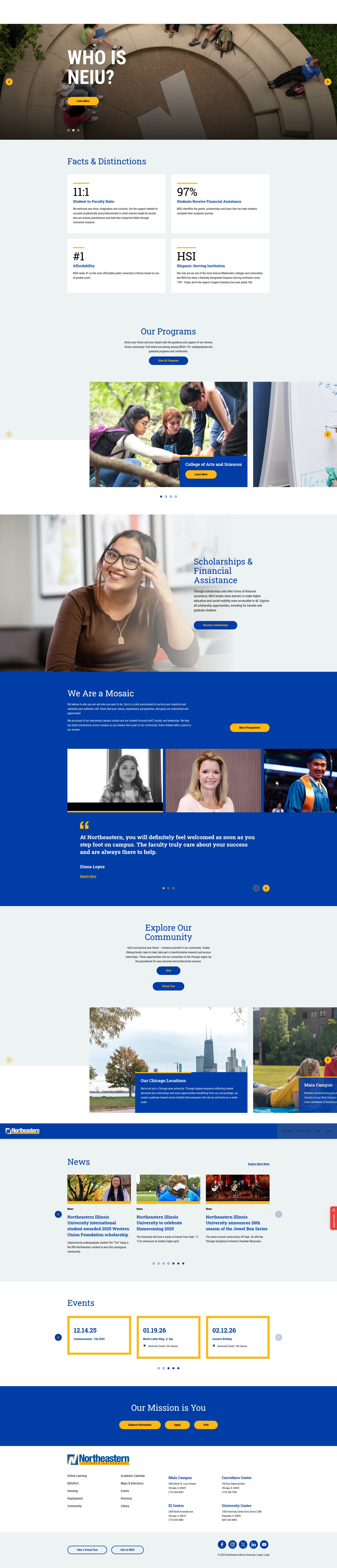 Screenshot of neiu.edu