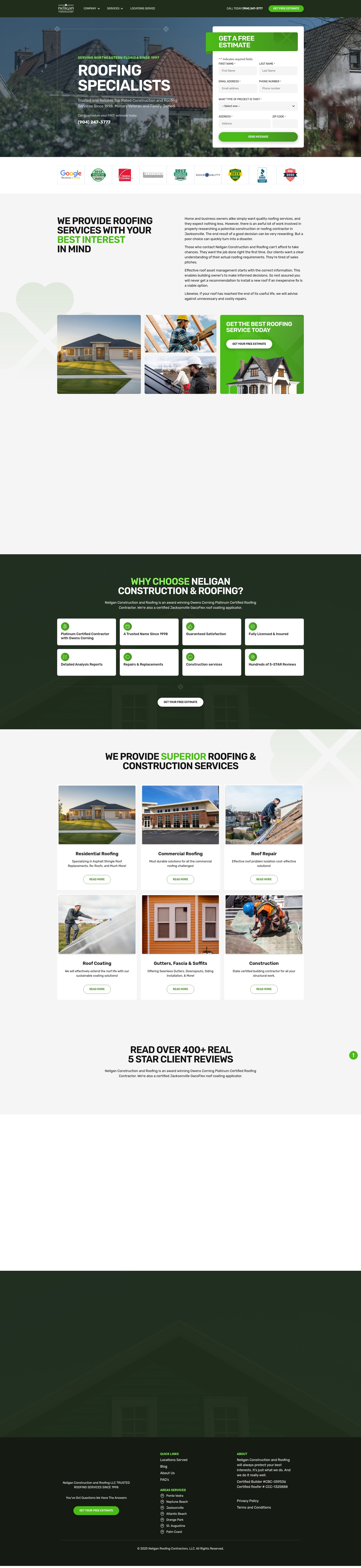 Screenshot of neliganconstruction.net
