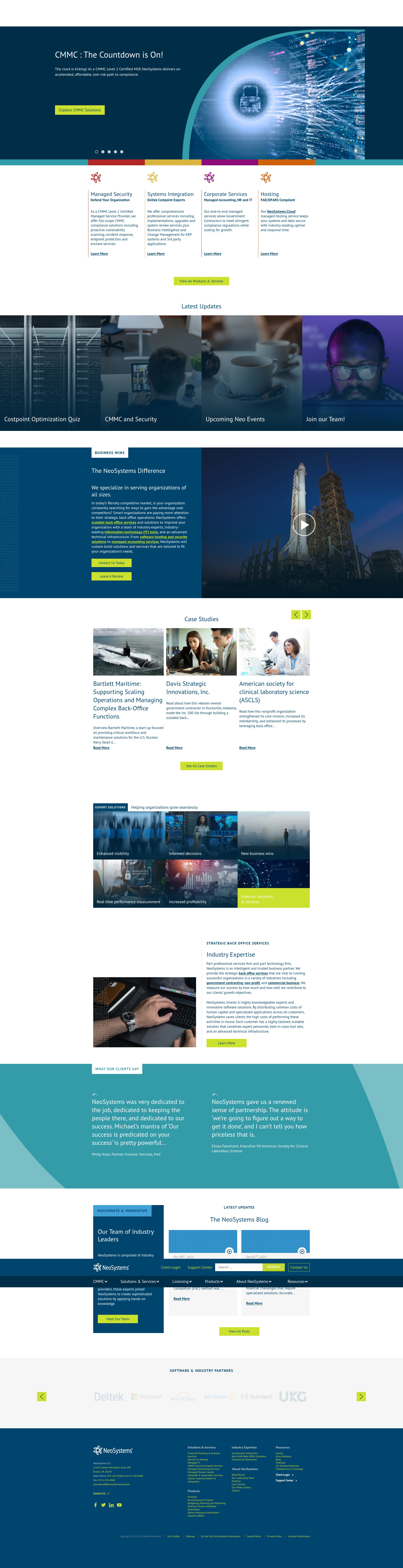 Screenshot of neosystemscorp.com
