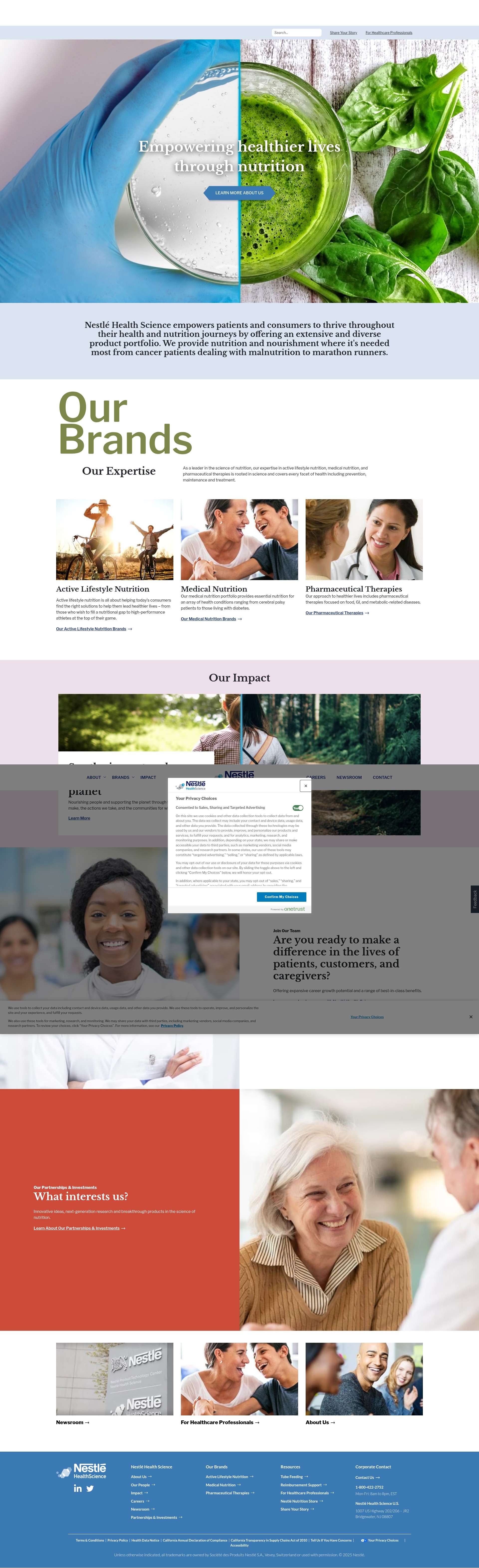 Screenshot of nestlehealthscience.us