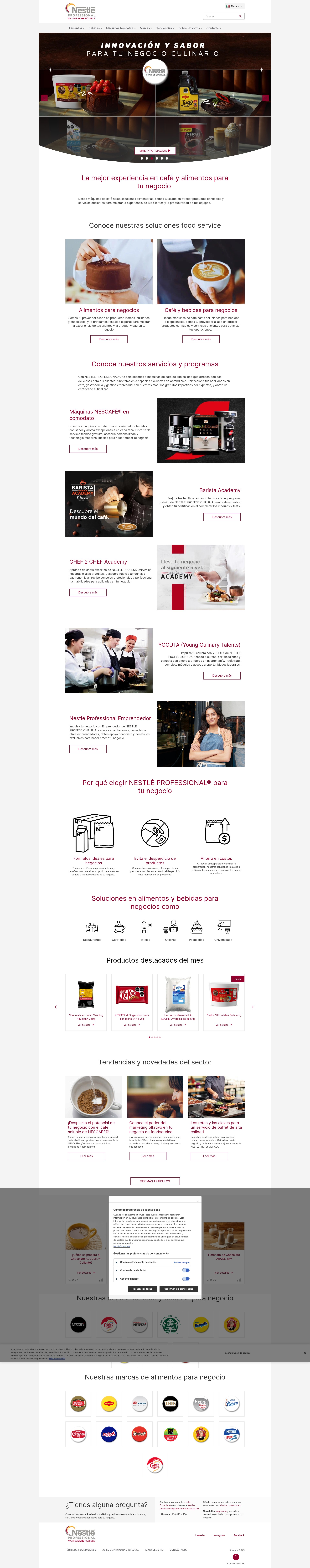 Screenshot of nestleprofessional.com.mx