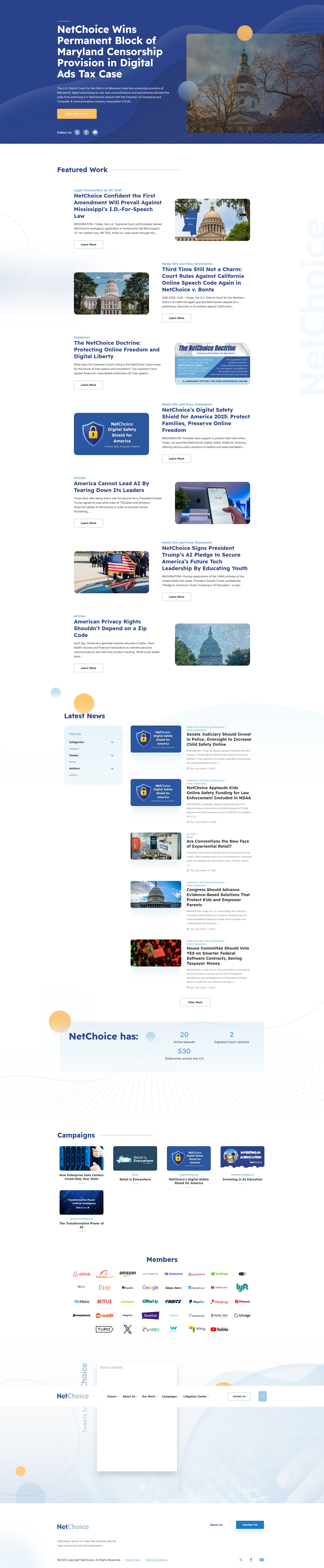 Screenshot of netchoice.org