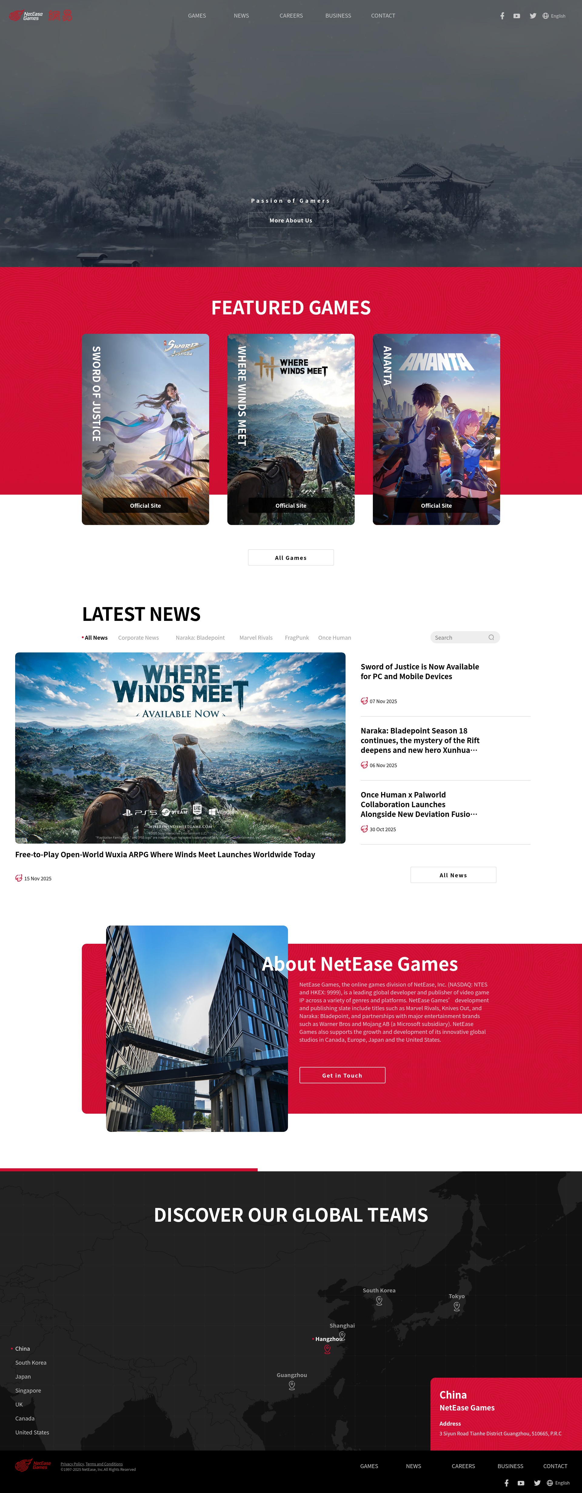 Screenshot of neteasegames.com