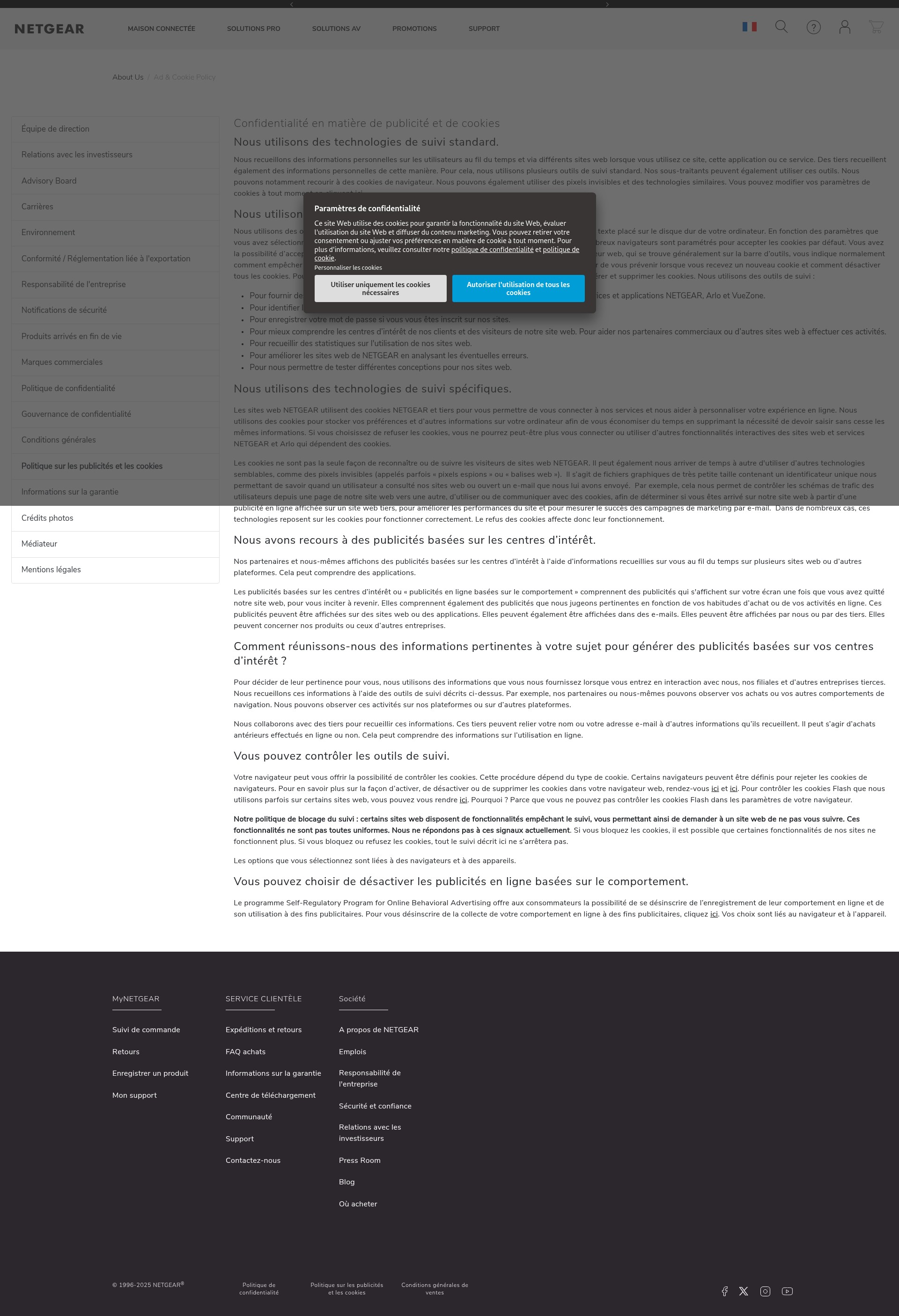 Screenshot of netgear.fr