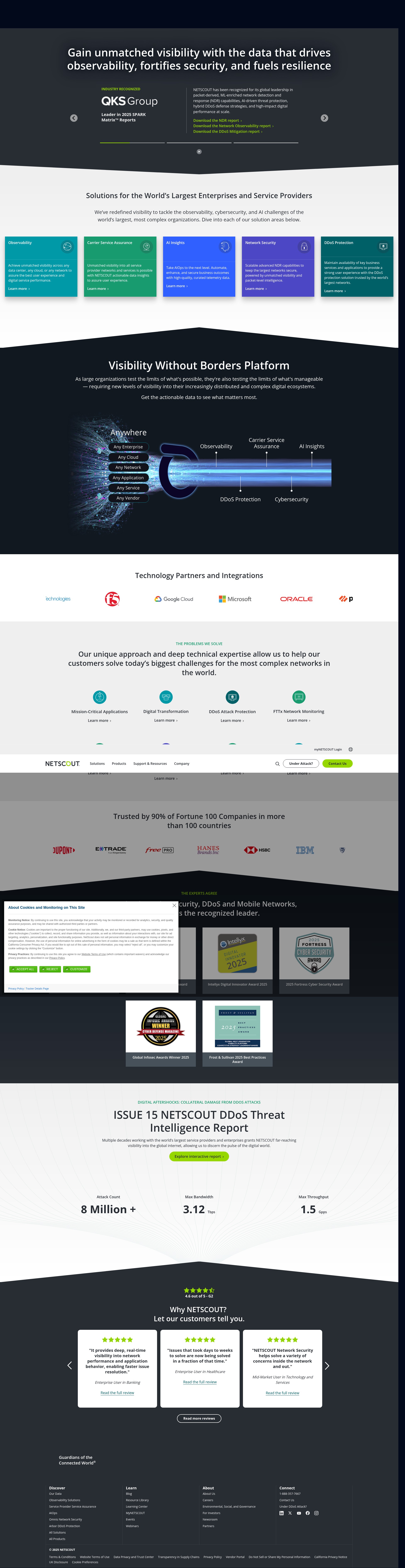 Screenshot of netscout.com