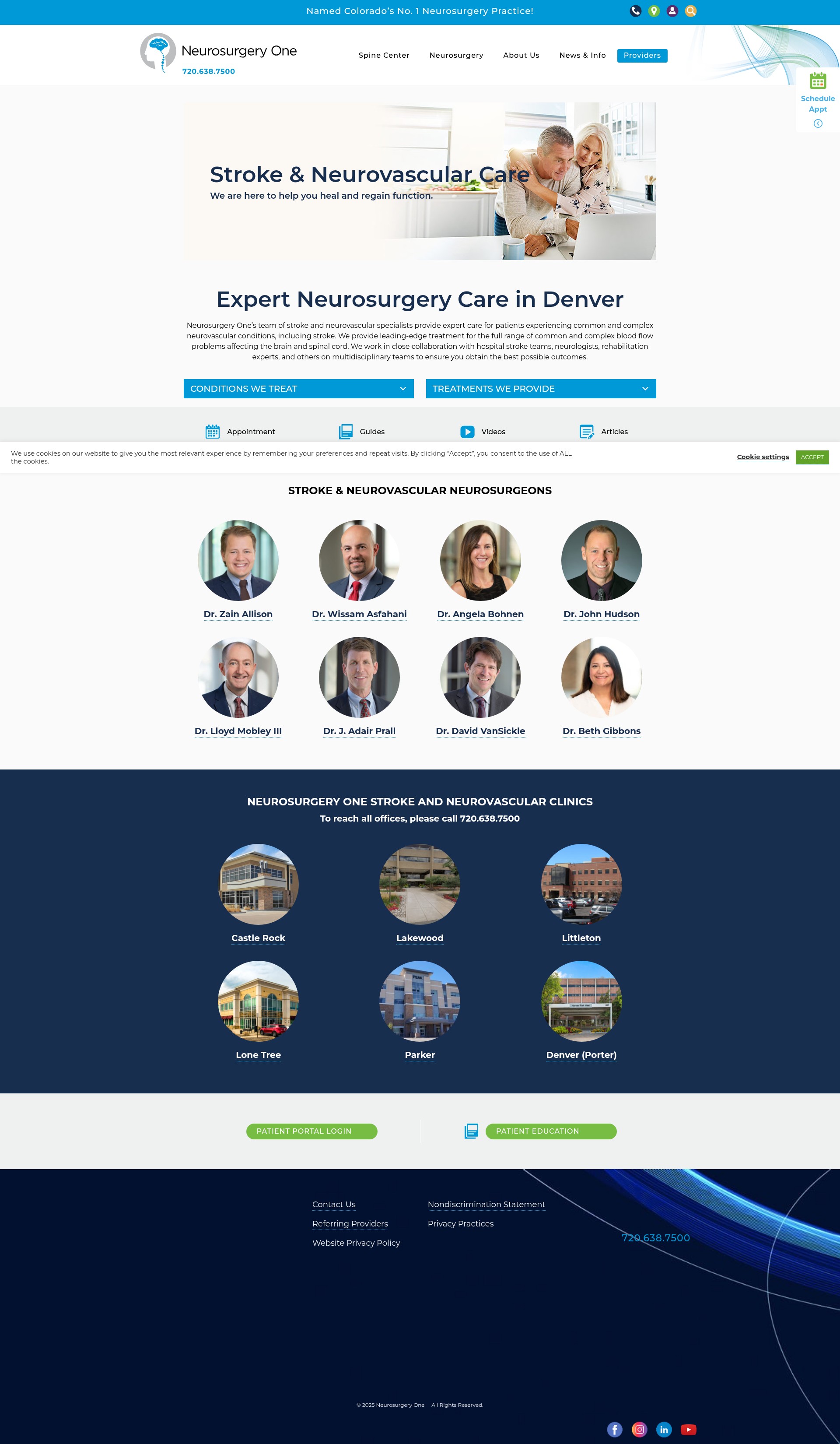 Screenshot of neurosurgeryone.com