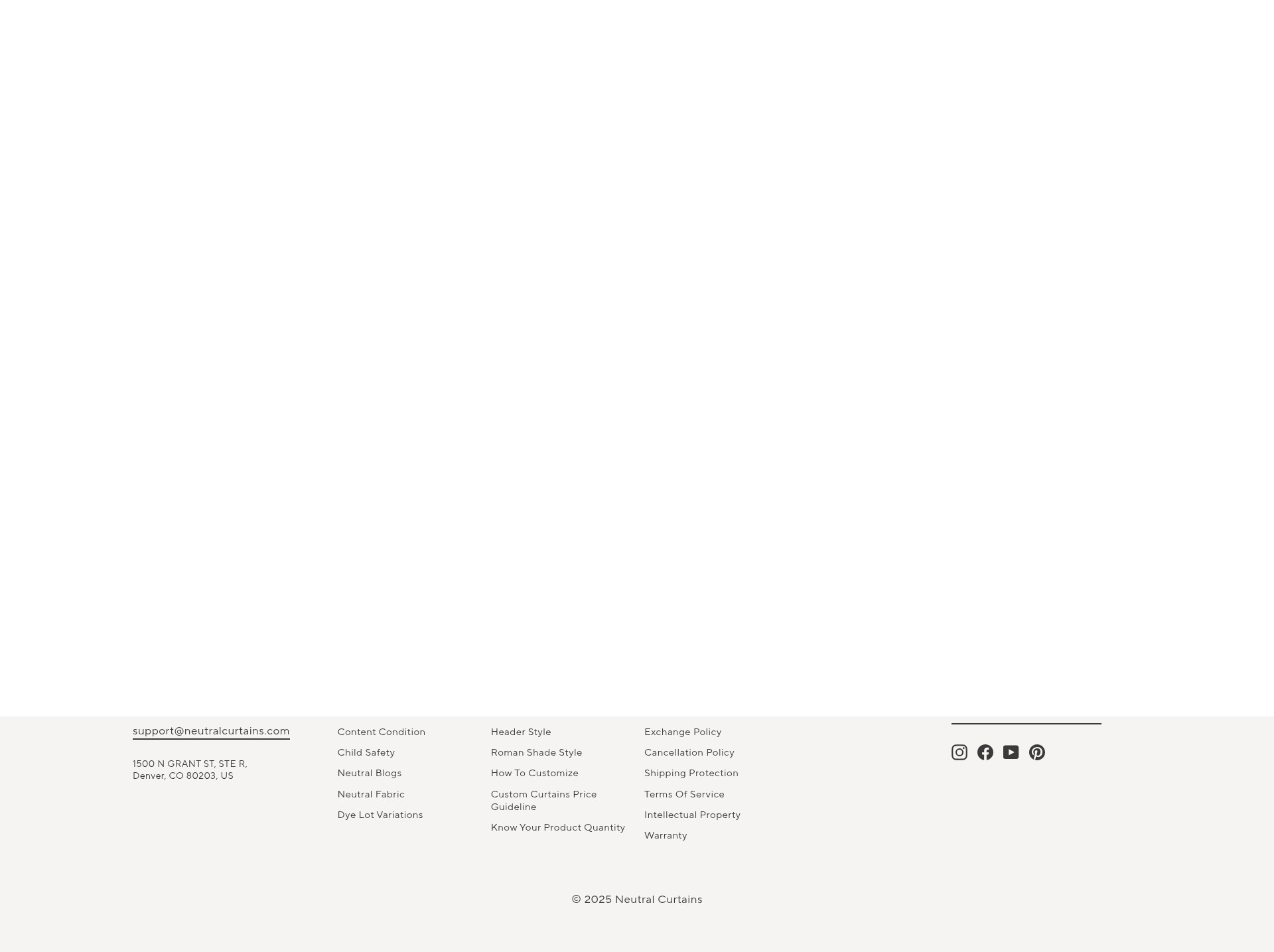 Screenshot of neutralcurtains.com