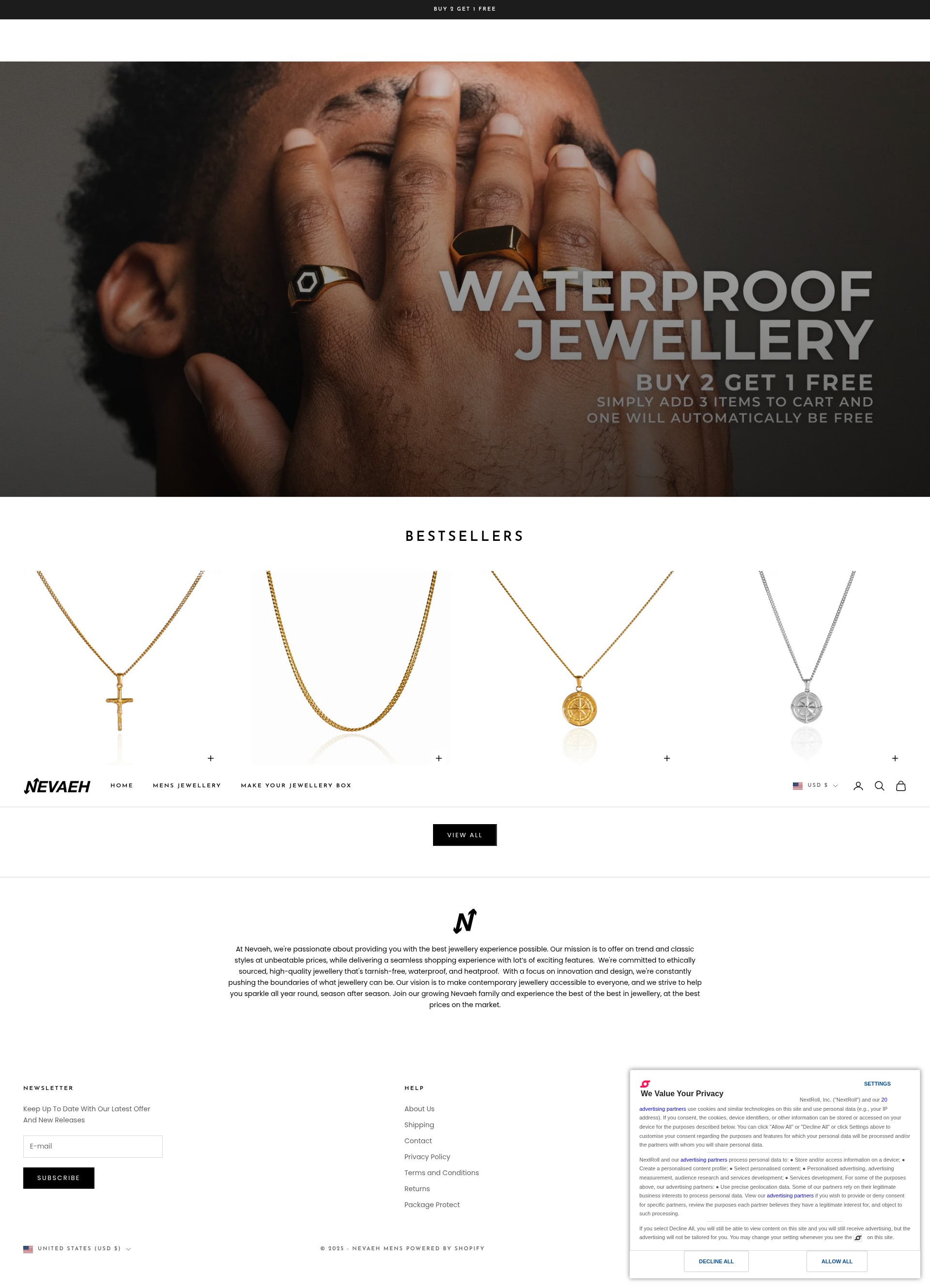 Screenshot of nevaeh-mens.com