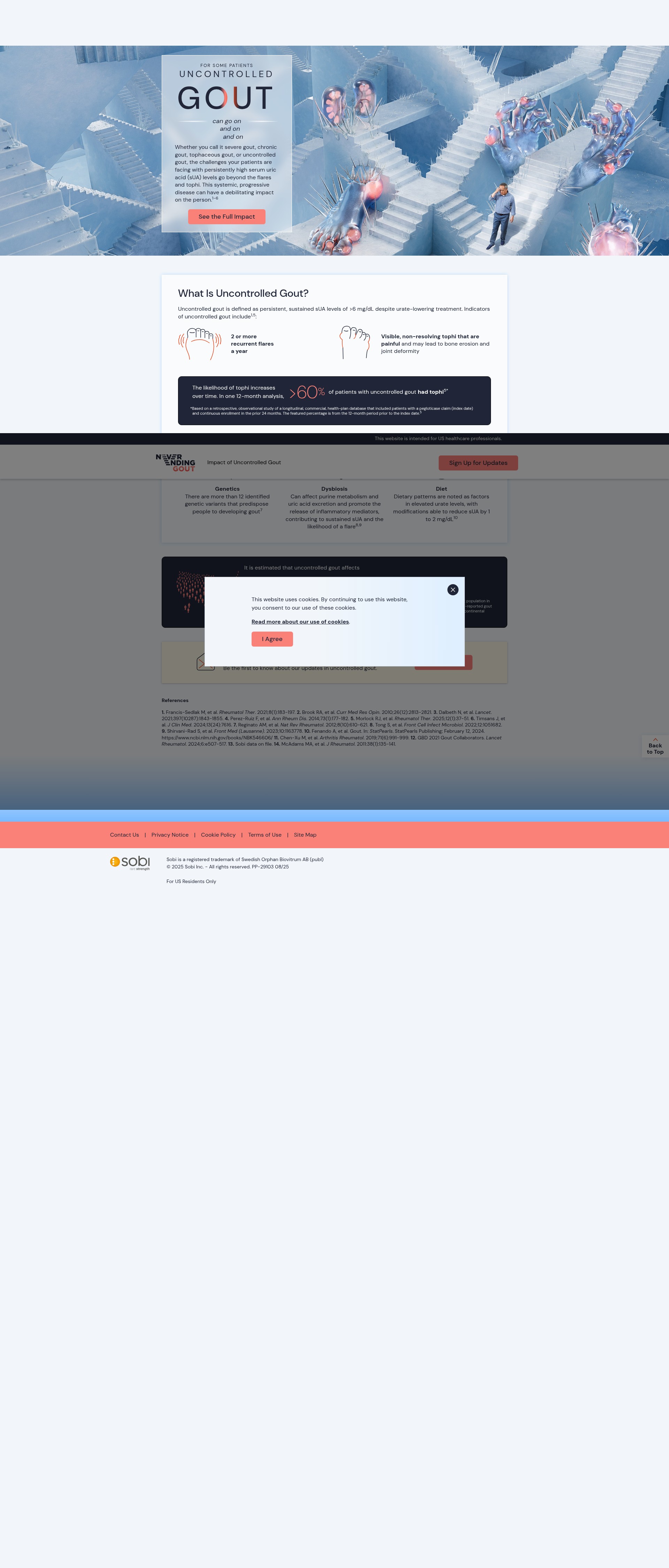 Screenshot of neverendinggout.com
