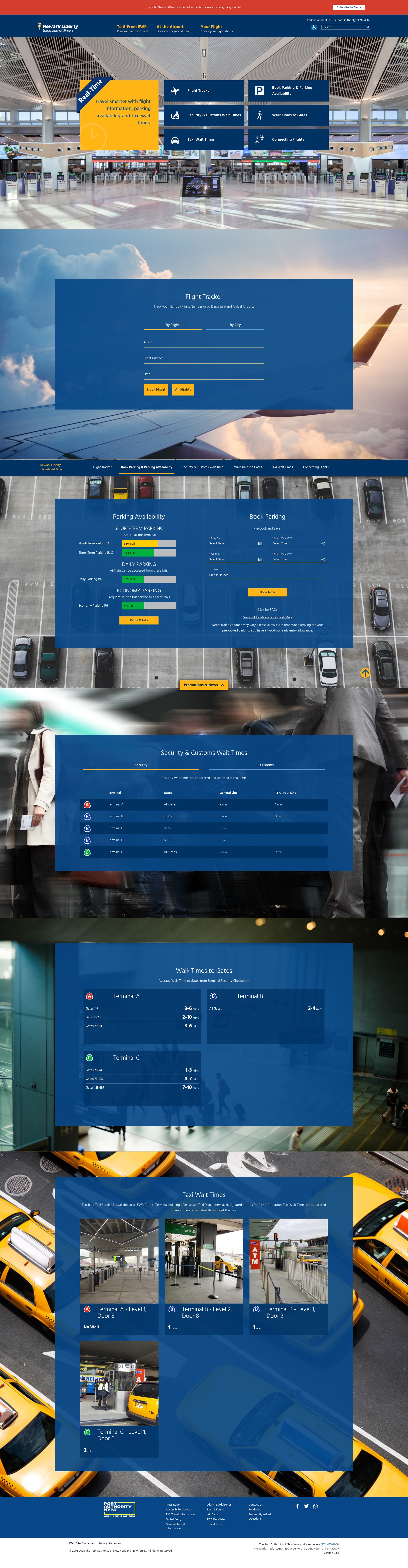 Screenshot of newarkairport.com