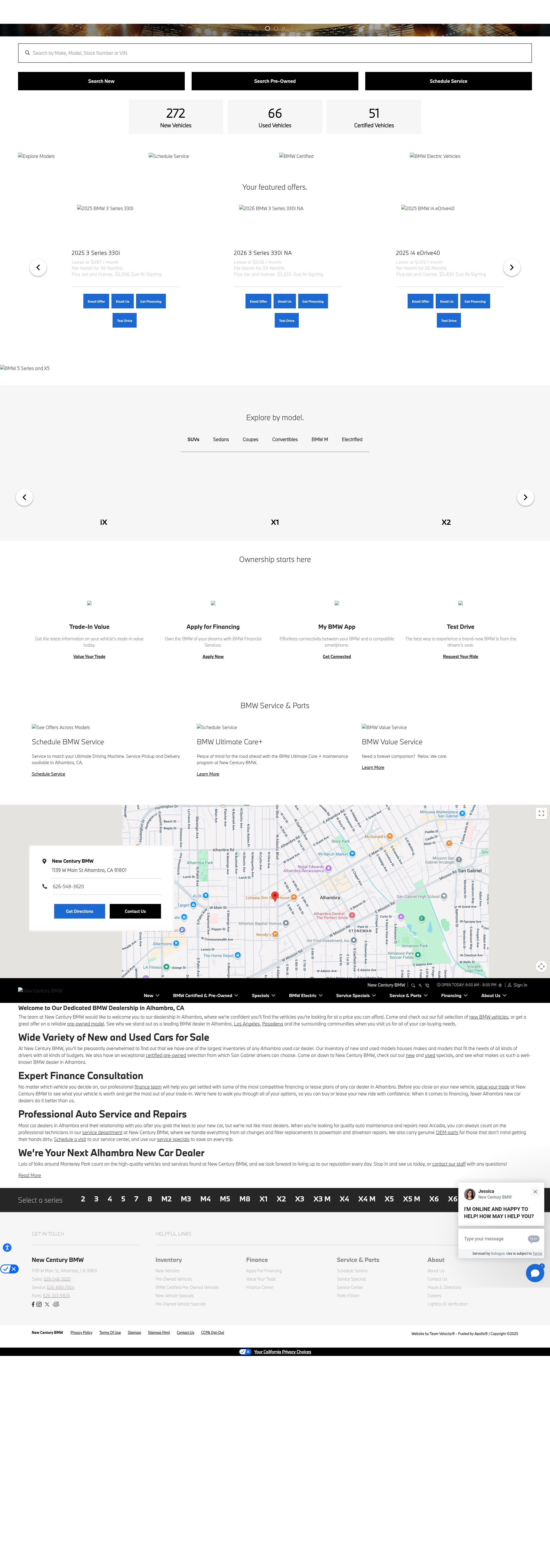 Screenshot of newcenturybmw.com