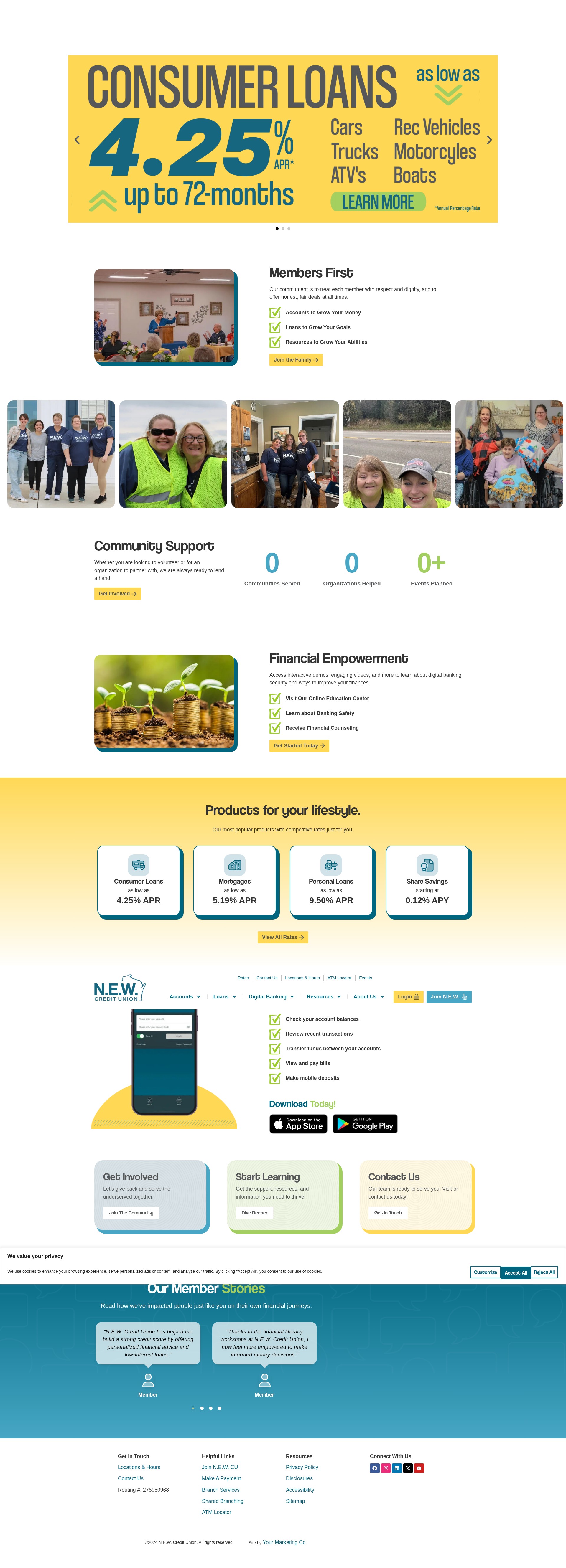 Screenshot of newcu.org
