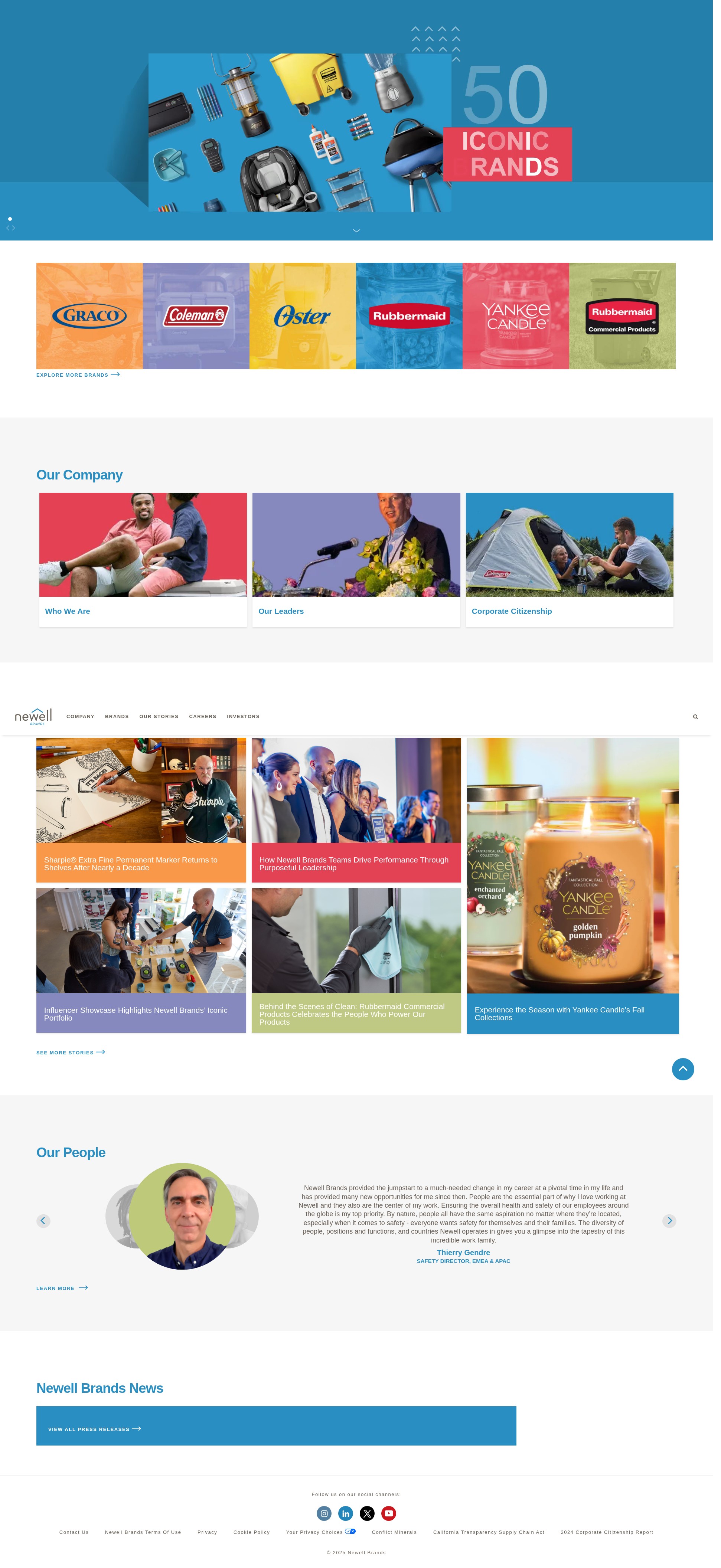 Screenshot of newellbrands.com