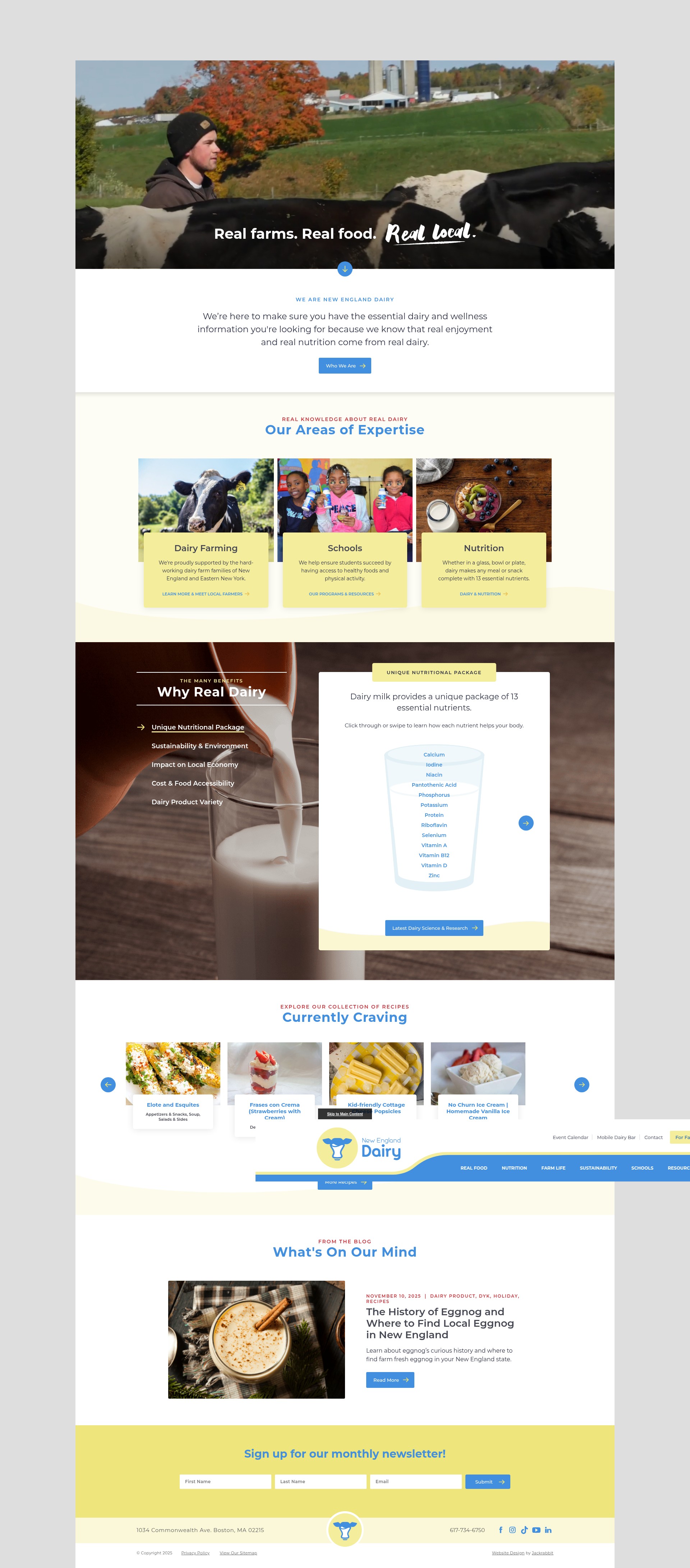 Screenshot of newenglanddairy.com