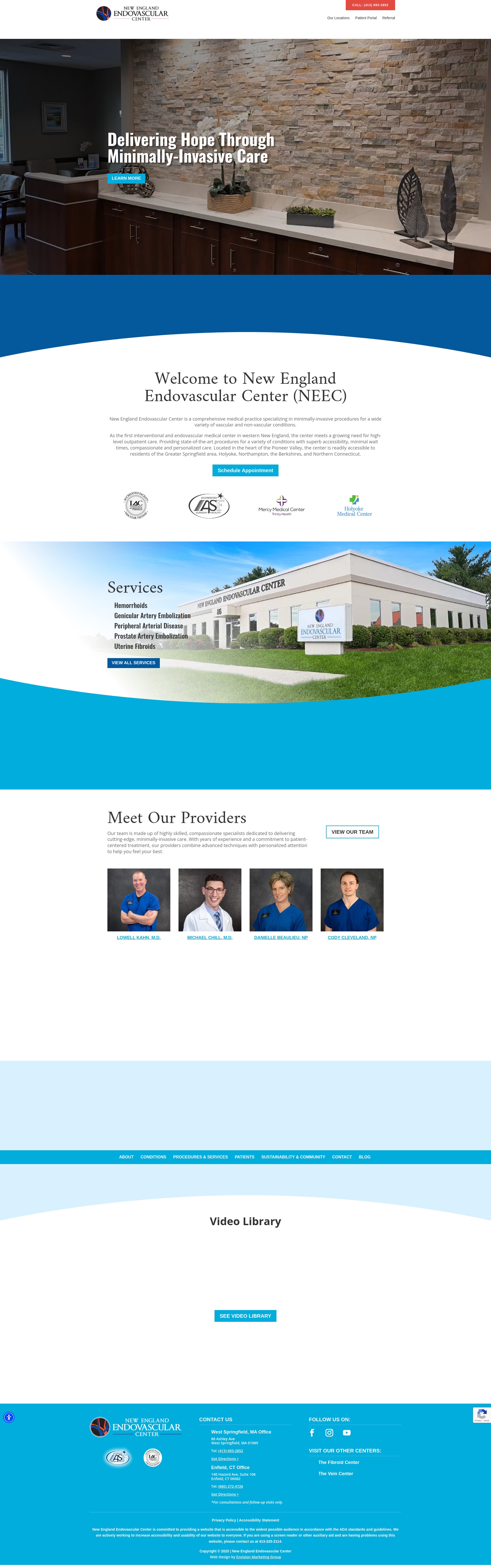 Screenshot of newenglandendovascular.com