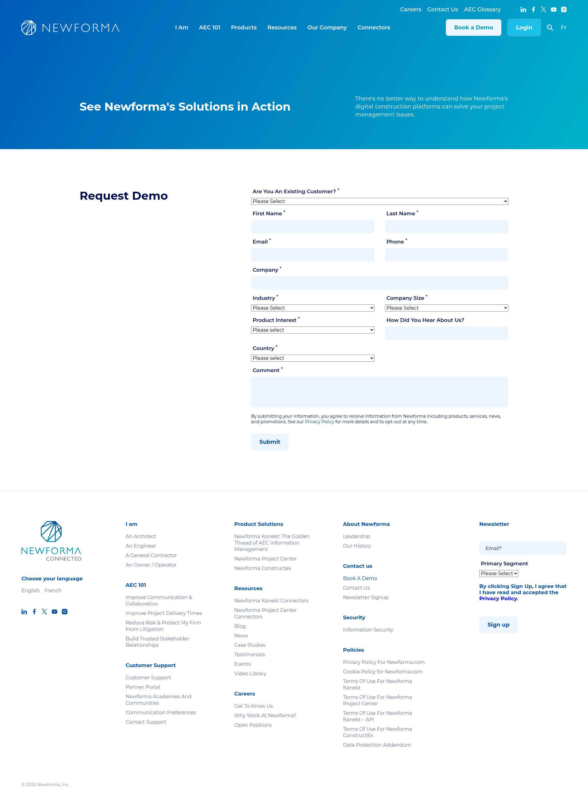 Screenshot of newforma.com