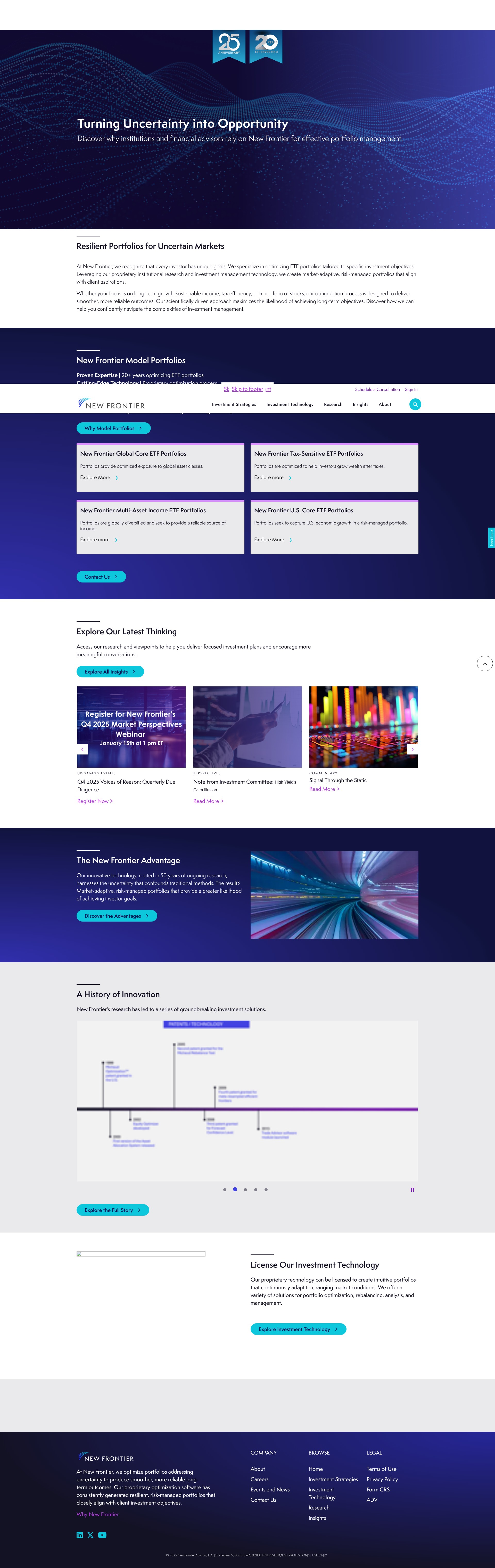 Screenshot of newfrontieradvisors.com