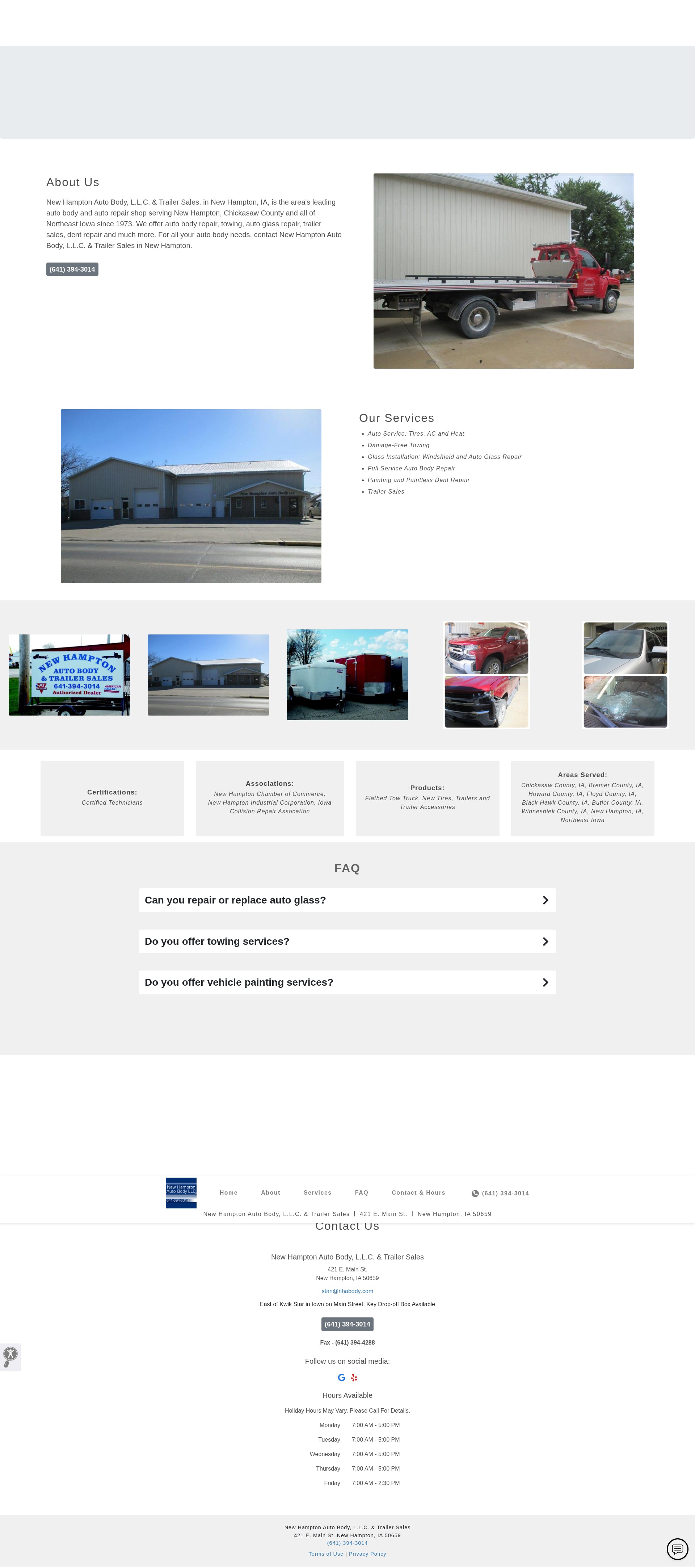 Screenshot of newhamptonautobodyllc.com