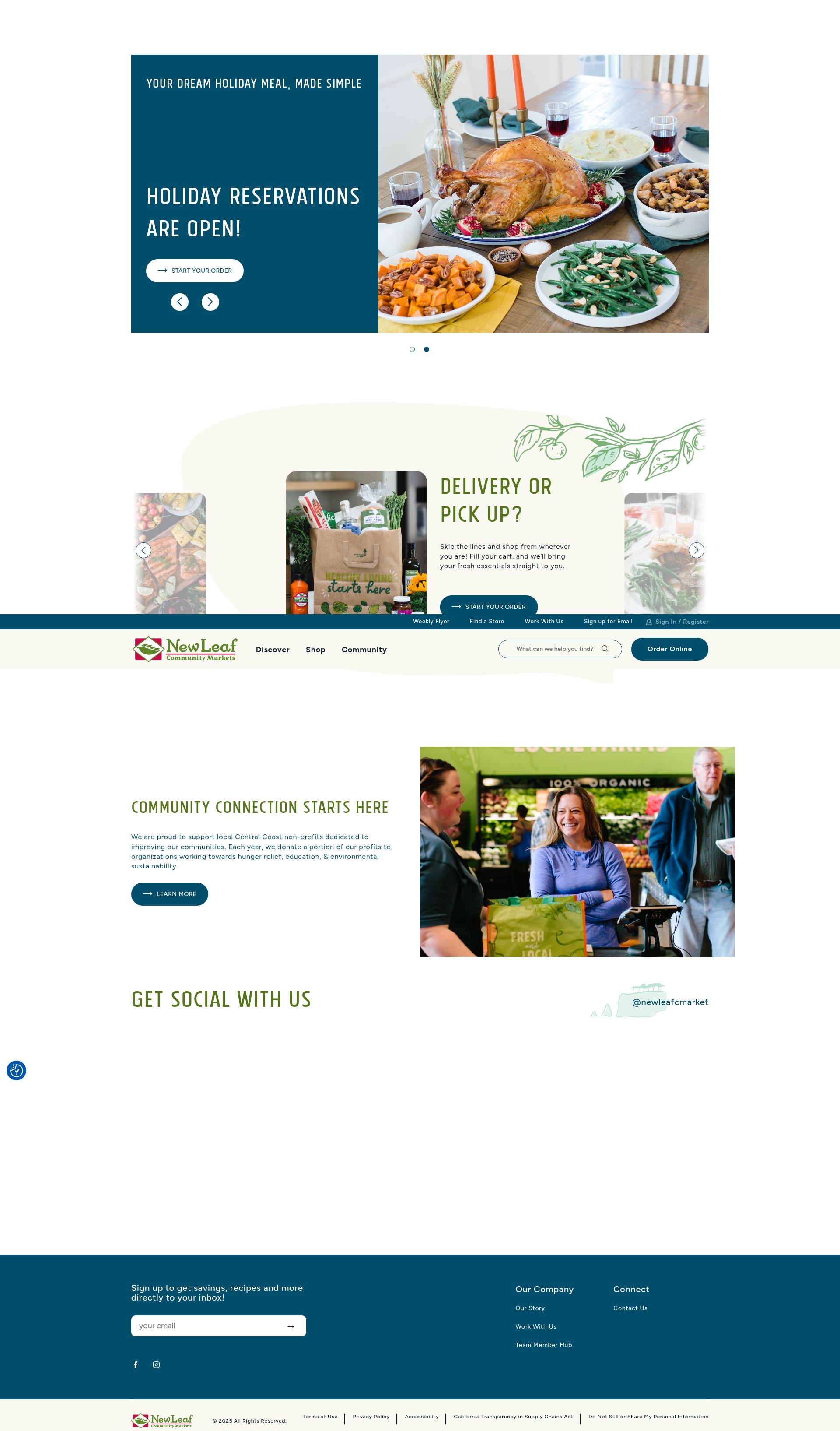 Screenshot of newleaf.com