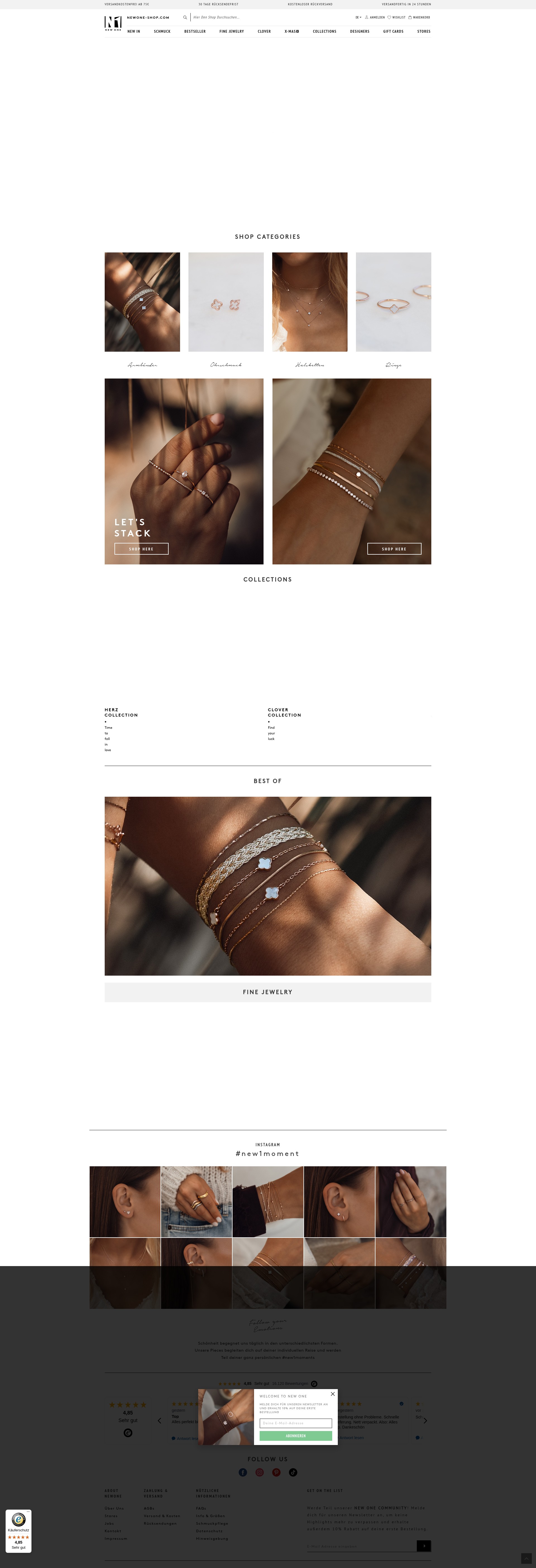 Screenshot of newone-shop.com